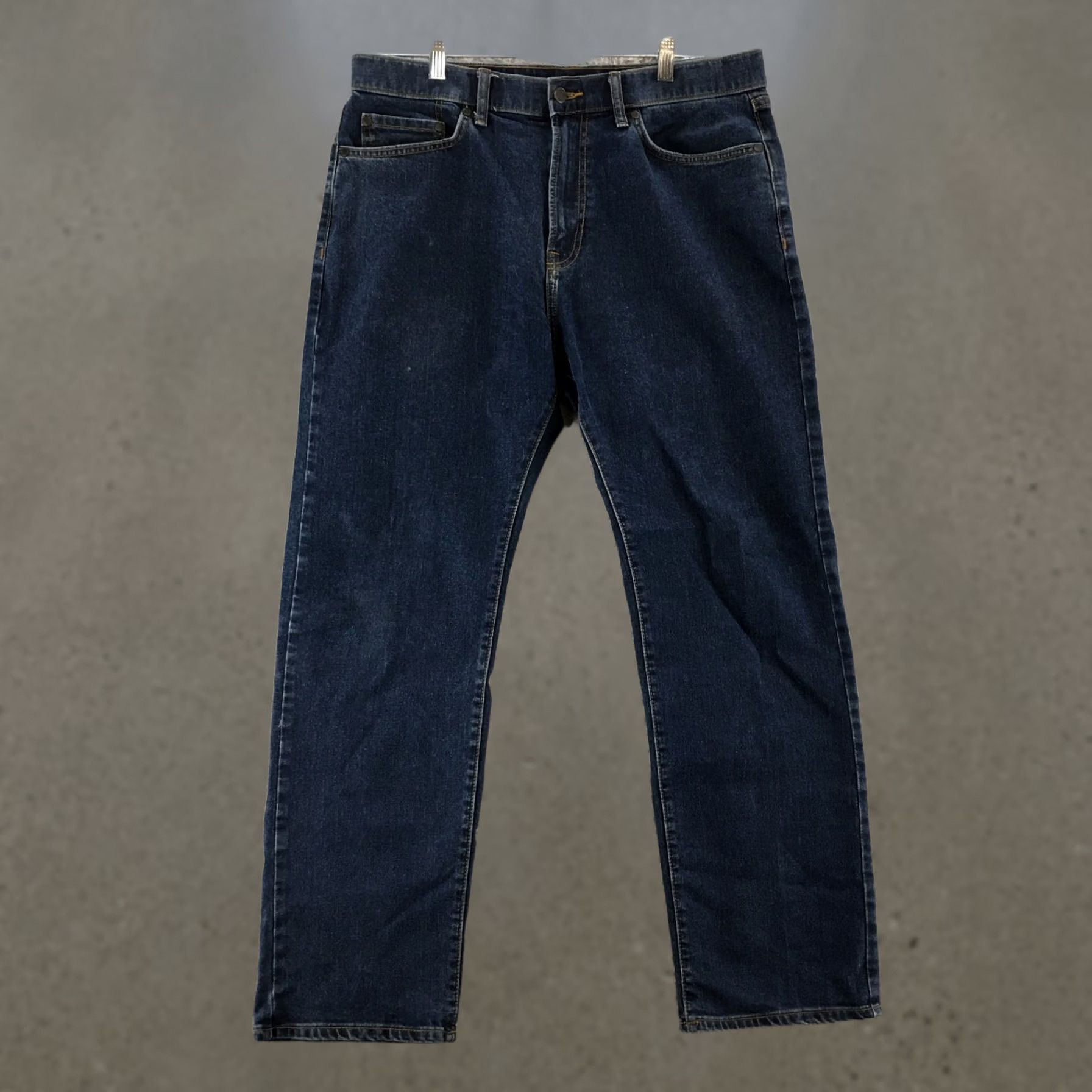 Vintage M&S Collection Jeans Mens Regular Straight Leg Blue Medium Wash Denim Zip 34x29 Size US 34 / EU 50 - 1 Thumbnail