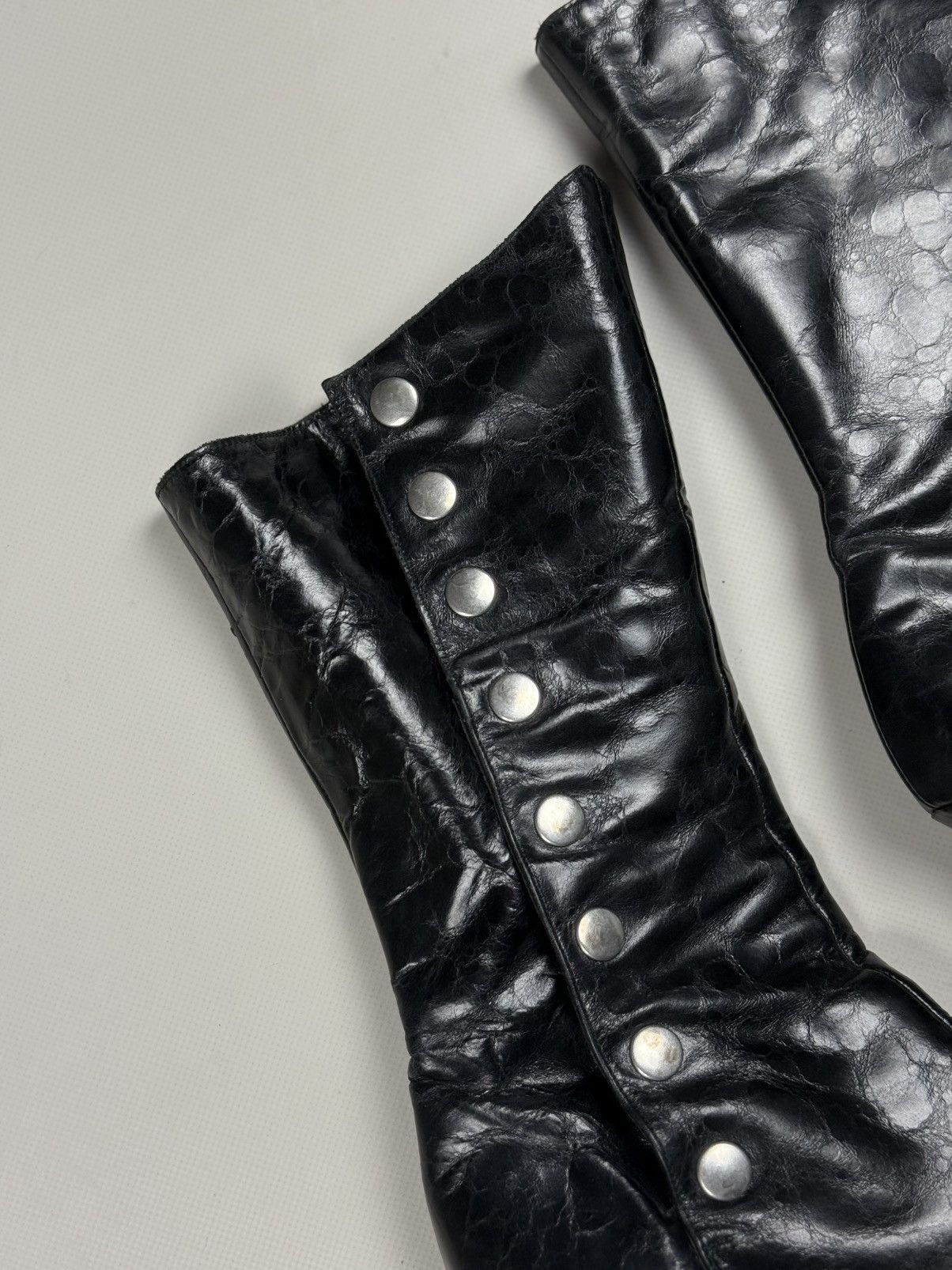 Buffalo London Buffalo London Y2K Leather To The Knee Mid Calf Heels Boots Size US 9 / IT 39 - 9 Thumbnail