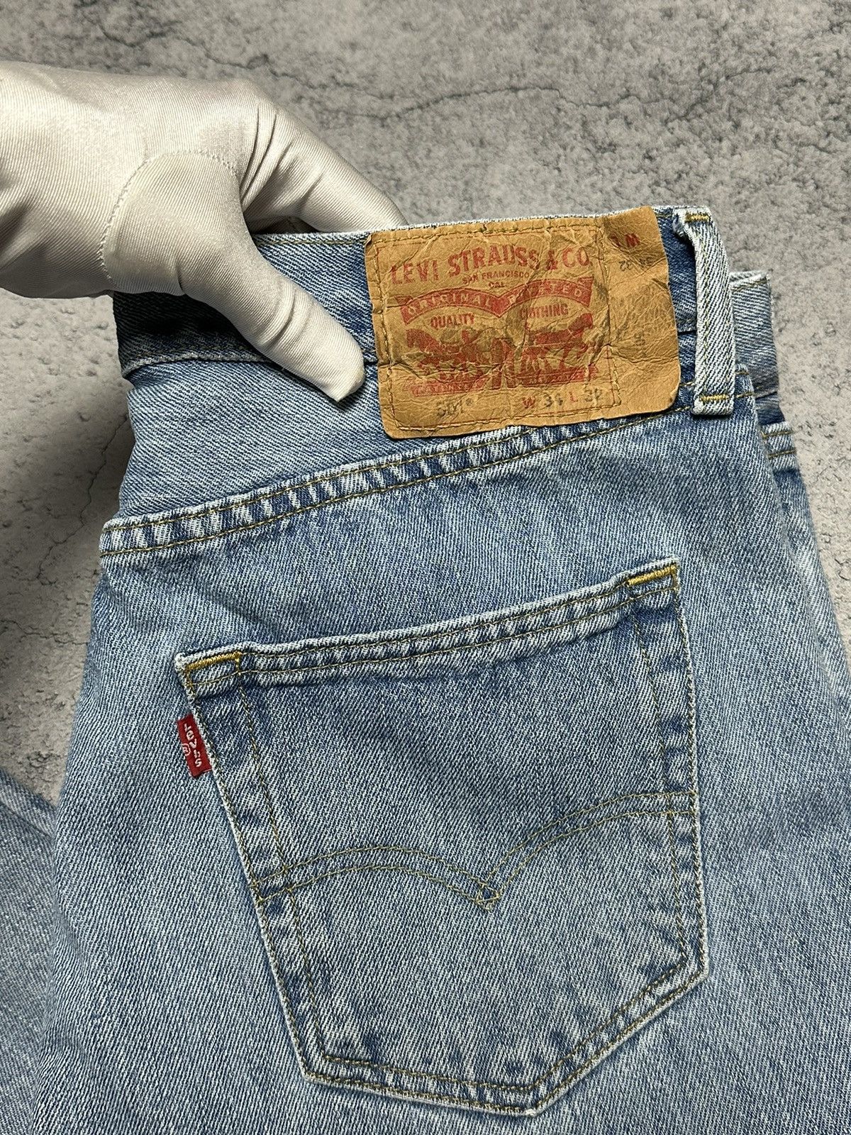 Levi's Vintage Levis 501 Baby Blue Jeans Pants 34x32 Size US 34 / EU 50 - 2 Thumbnail