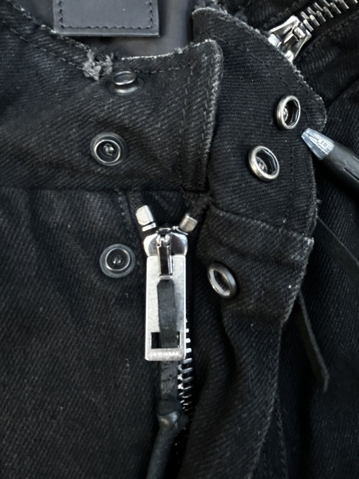 Dior Black Hedi Dior Denim Distressed M-65 jacket Size US M / EU 48-50 / 2 - 5 Thumbnail