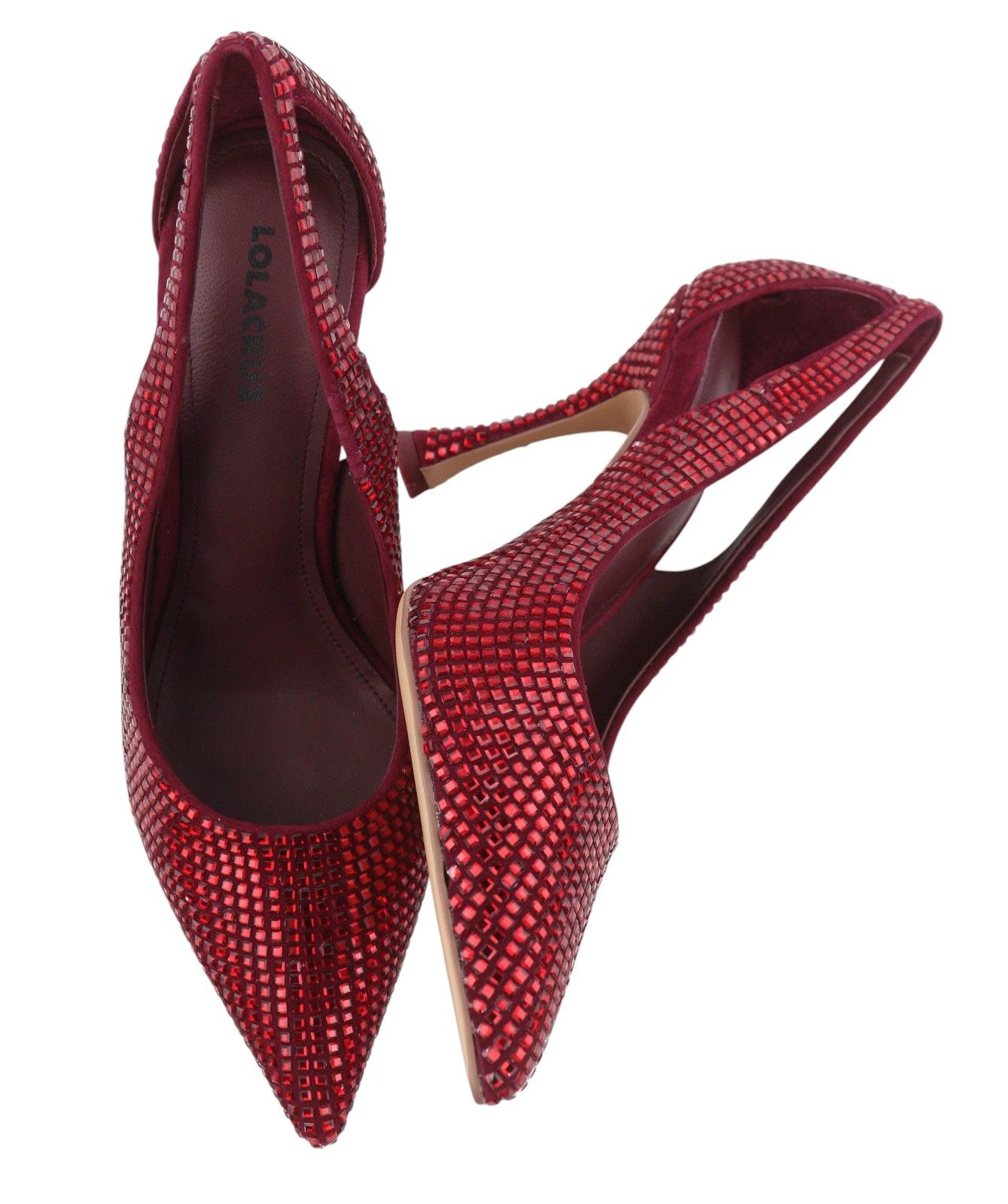 Other LOLA CRUZ NOWA EU36 Red Leather Cristal Shiny Pointed 87547 Size US 5 / IT 35 - 6 Thumbnail