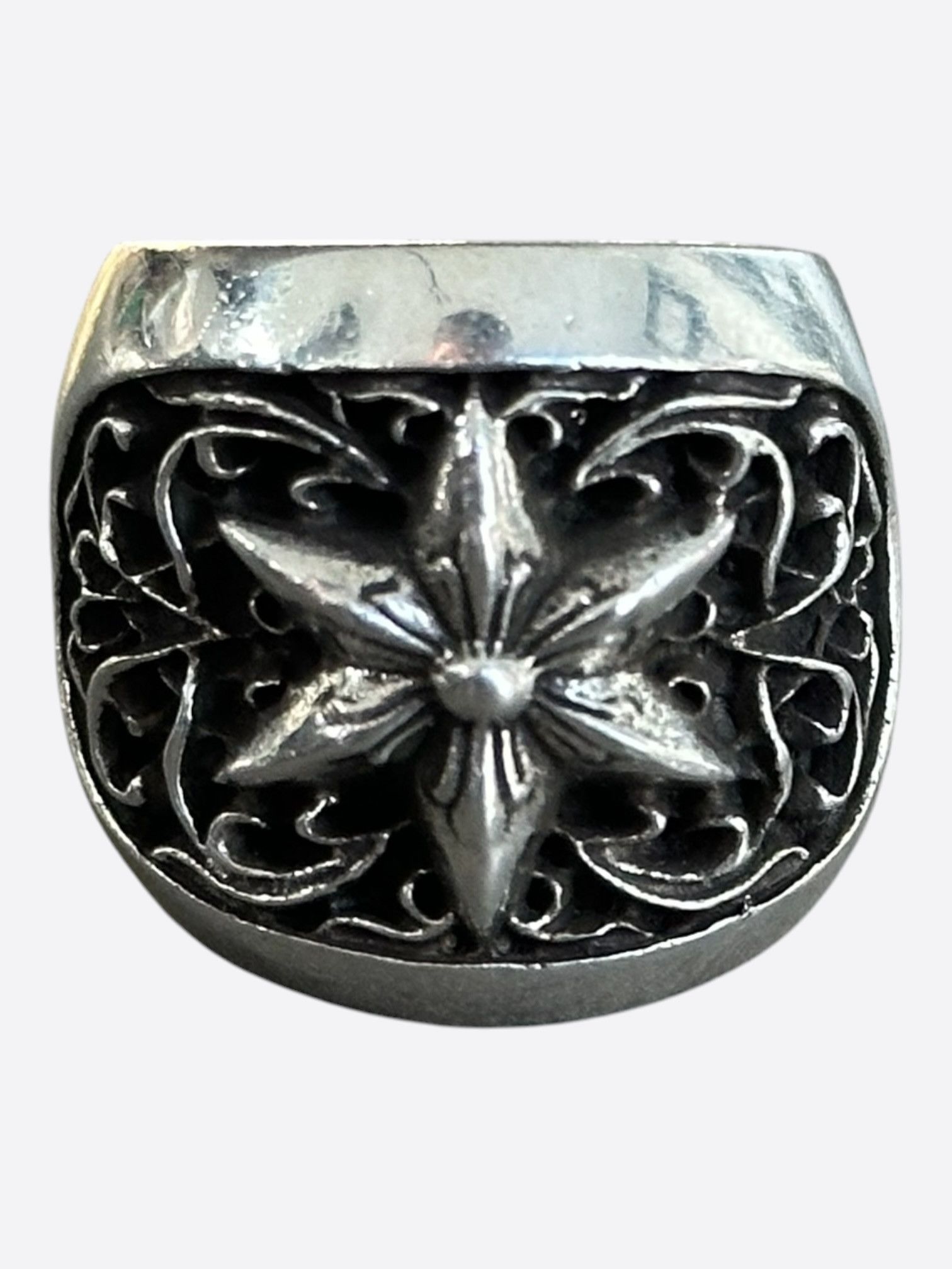 Chrome Hearts Chrome Hearts Silver Oval Star Ring Size ONE SIZE - 1 Thumbnail