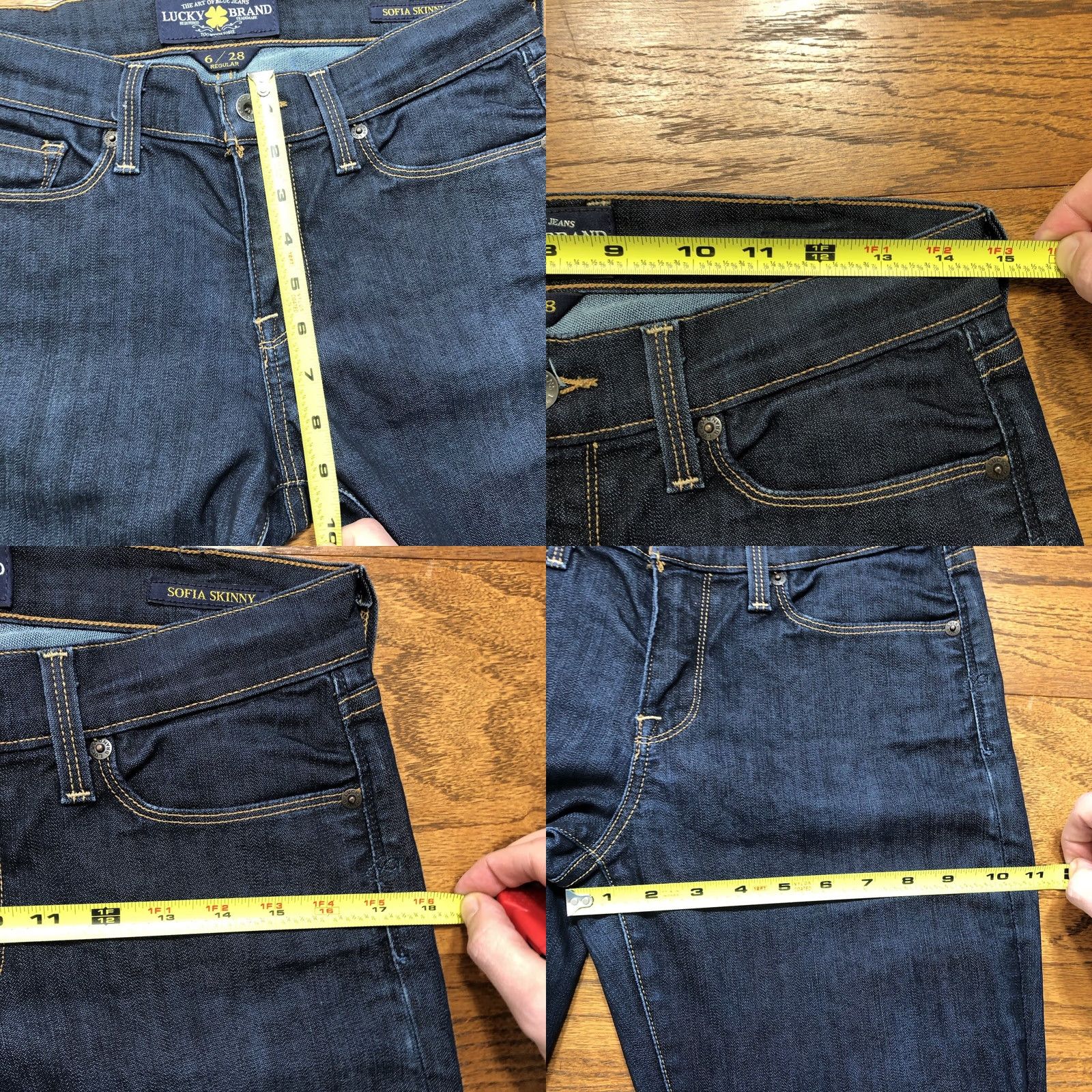 Lucky Brand Lucky Brand Sofia Skinny Leg Jeans Blue Denim 6 Womens 32 Inseam Regular Size 28" / US 6 / IT 42 - 9 Thumbnail