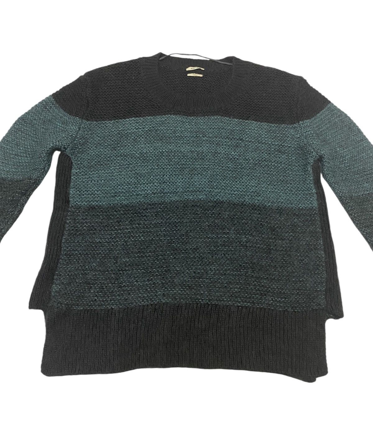 Aran Isles Knitwear × Designer × Le Grande Bleu (L.G.B.) Yerse Striped Crewneck Mohair Knit Sweater (C3) Size US S / EU 44-46 / 1 - 2 Thumbnail