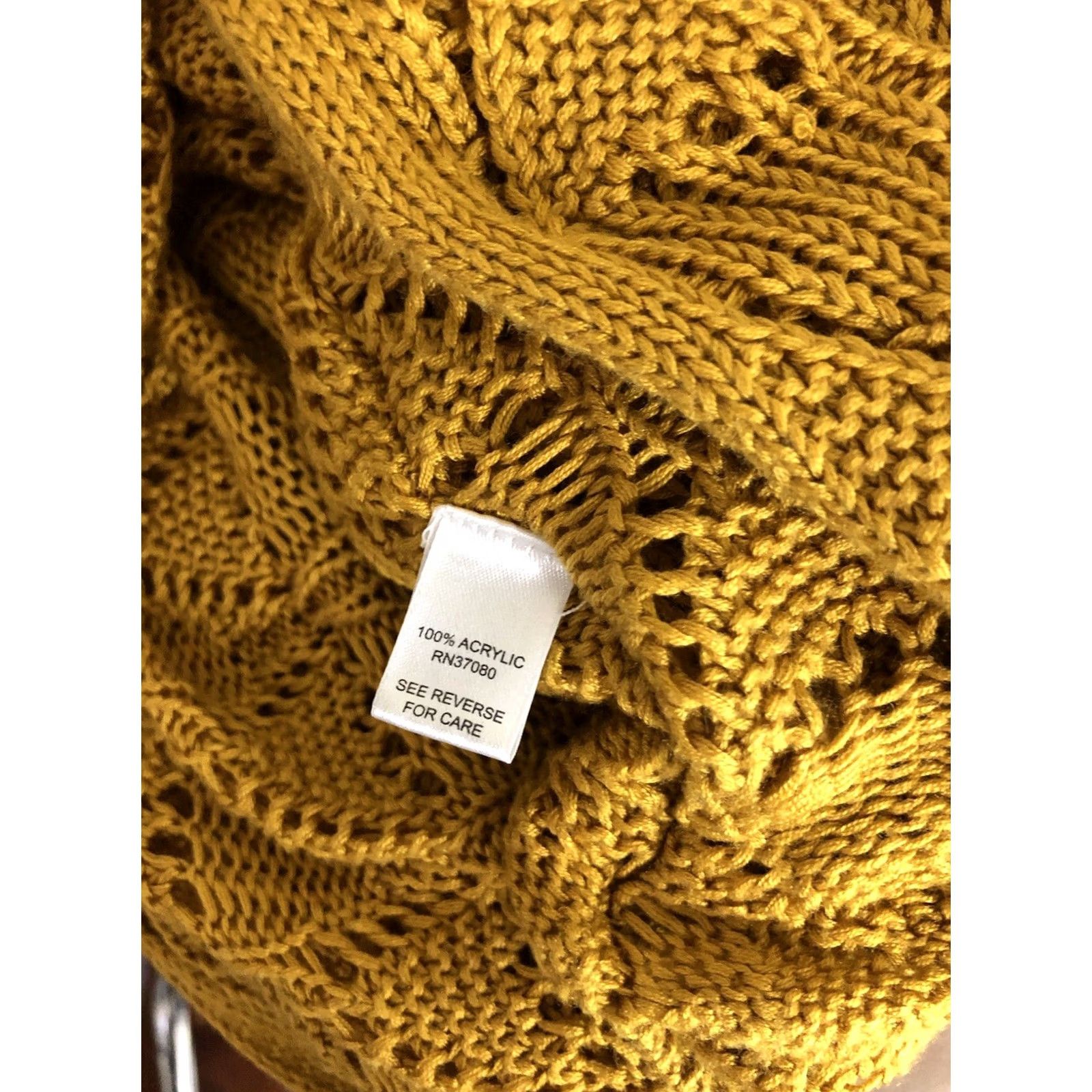 Vintage Cato Sweater Cardigan L Gold Open Dolman Sleeve Capsule Cottage Boho Office Size L / US 10 / IT 46 - 5 Thumbnail