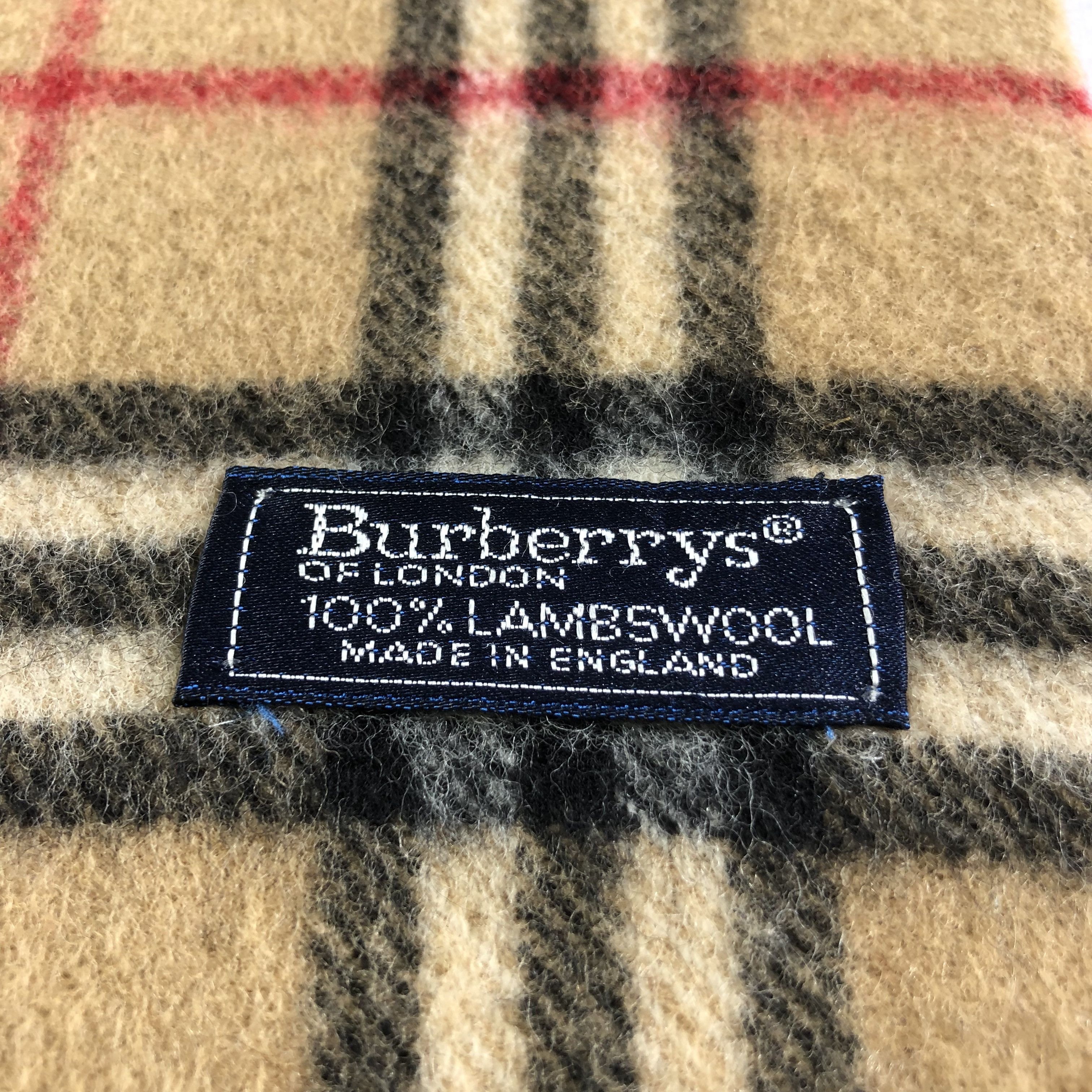 Burberry Burberrys Tan Nova Check Wool Scarf Muffler V1652 Size ONE SIZE - 4 Thumbnail