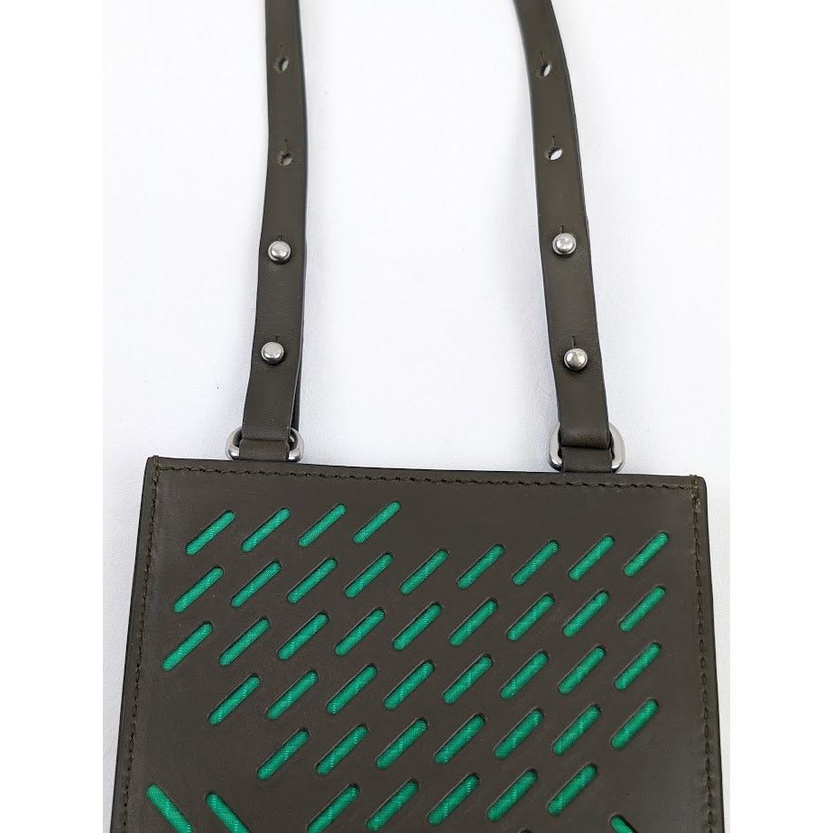 Bottega Veneta o1rshd1 Q:3 / Size: OS / Paper Calf Perforated Case in Kaki Size ONE SIZE - 5 Thumbnail