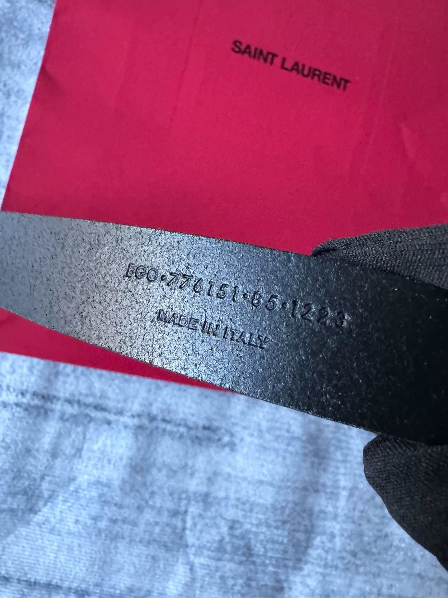 Saint Laurent Paris Saint Laurent 24SS Square Buckle Belt 85cm Like New Size ONE SIZE - 3 Thumbnail