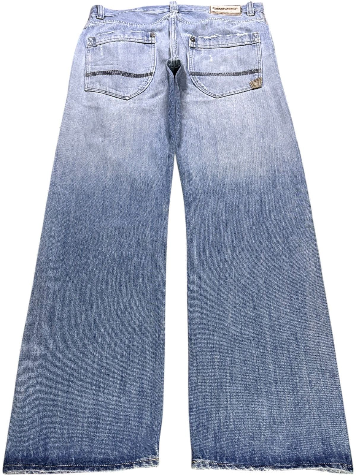 Timberland Vintage Timberland Selvedge Faded Wash Ripped Baggy Jeans Size US 32 / EU 48 - 3 Thumbnail
