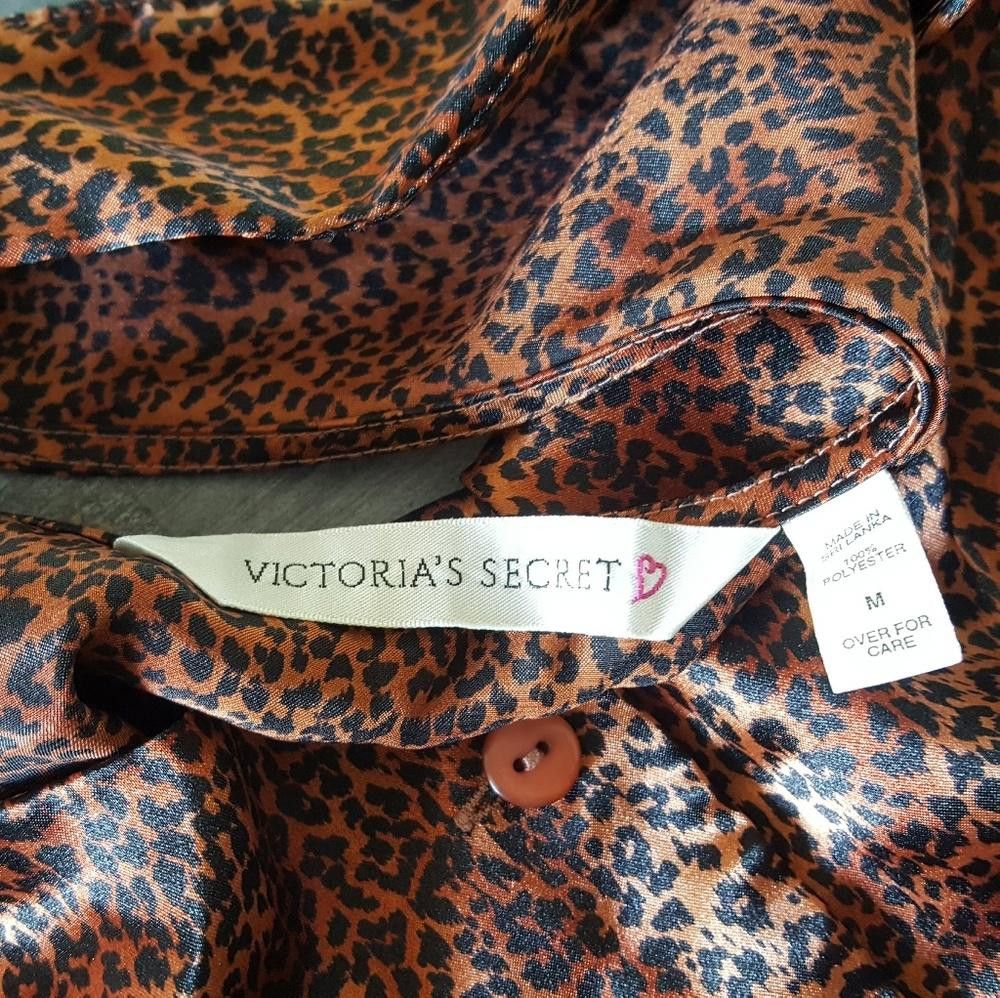 Designer Brown Leopard VS Pajama Top Size ONE SIZE - 3 Thumbnail