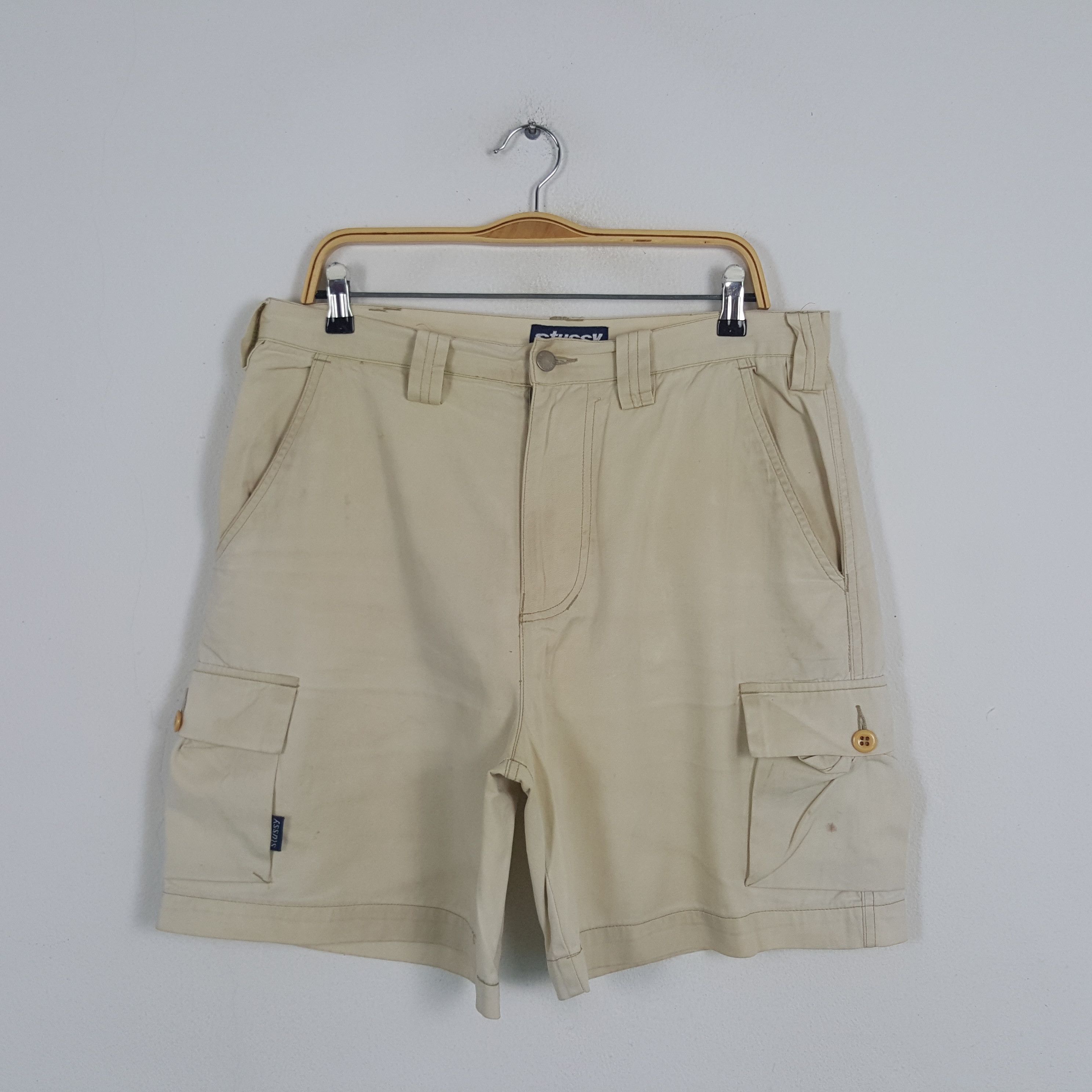 Stussy × Vintage Vintage Stussy American Streetwear Style Cargo Shorts Size US 34 / EU 50 - 3 Thumbnail