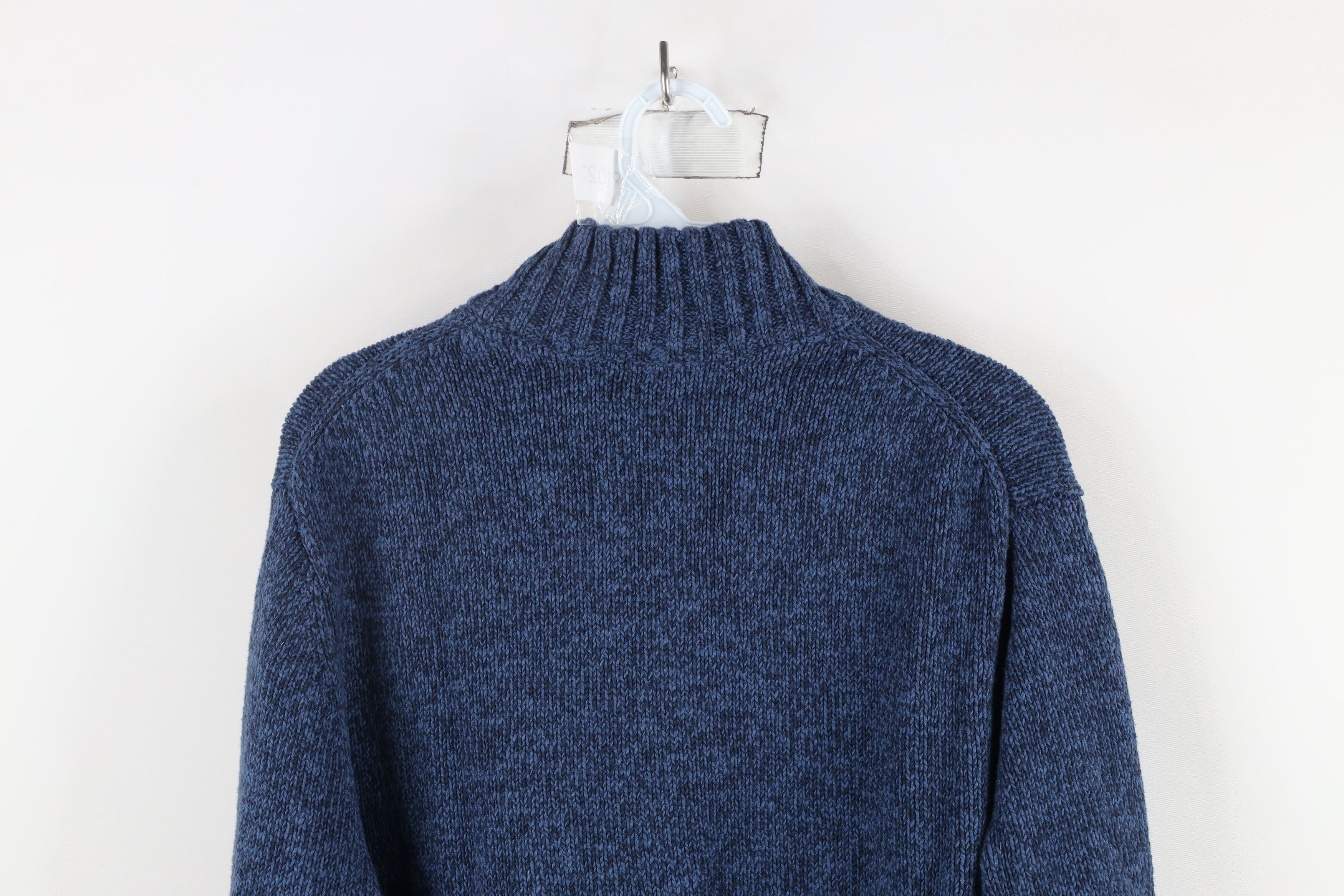 L.L. Bean × Vintage Vintage LL Bean Ribbed Knit Henley Pullover Sweater Blue Size US L / EU 52-54 / 3 - 9 Thumbnail