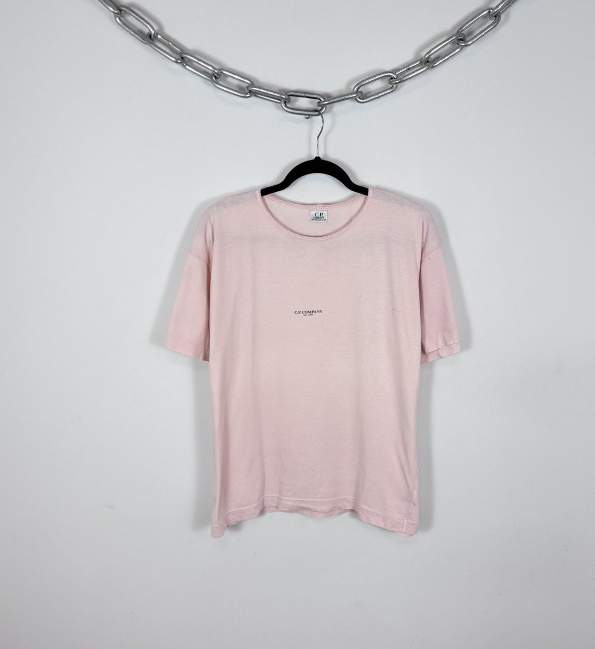 C.P. Company Vintage 1990s C.P. Company Center Logo Rose Pink T-Shirt Tee Size US M / EU 48-50 / 2 - 1 Thumbnail