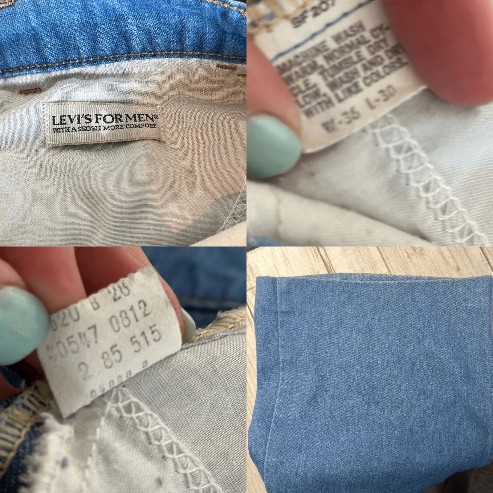 Levi's VINTAGE Levi’s Men’s Orange Tab Jeans Straight Jeans 36x30 Blue 30in Inseam Mens Jeans Comfort Dad Jeans Skosh Size US 36 / EU 52 - 8 Thumbnail