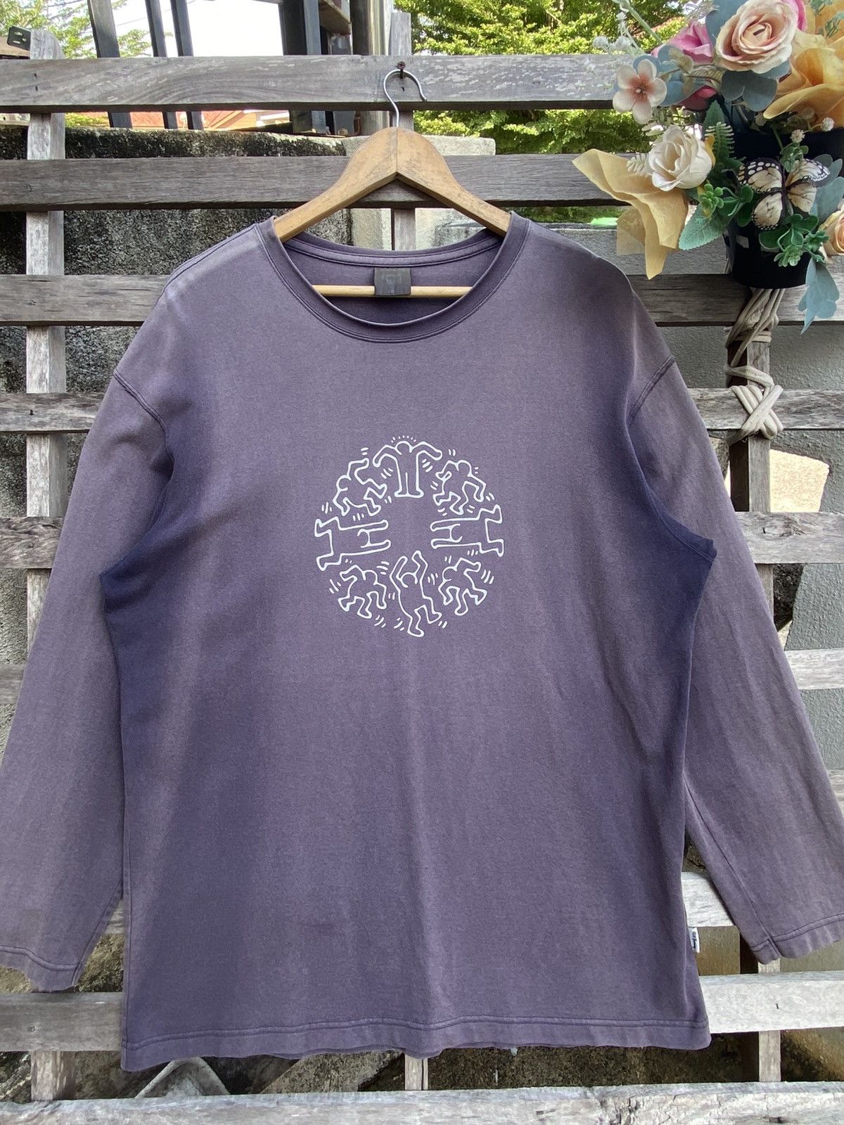 Keith Haring Sunfaded ❗️ Uniqlo x Keith Haring graphic long-sleeve t-shirt Size US XL / EU 56 / 4 - 3 Thumbnail