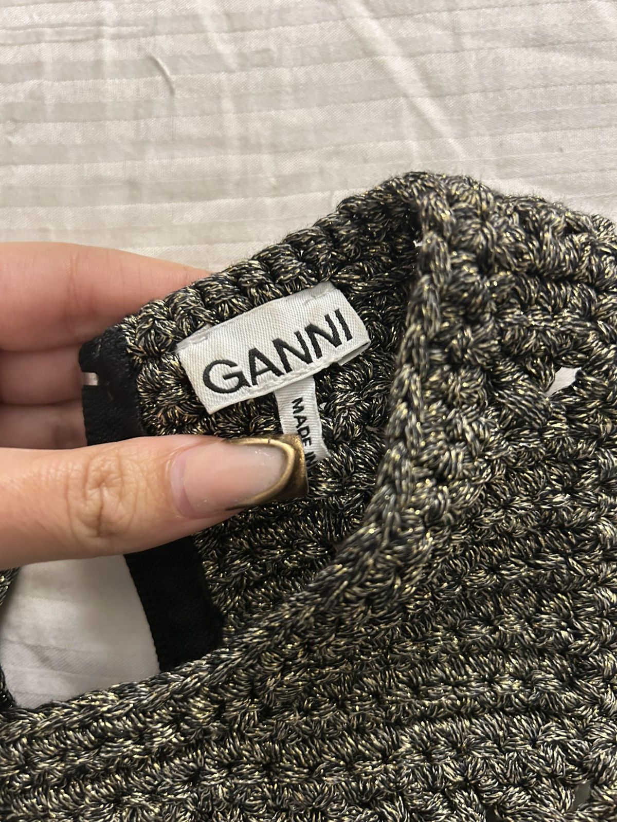 Ganni Ganni Floral Print Crew Neck Crop Top Size XS / US 0-2 / IT 36-38 - 6 Thumbnail