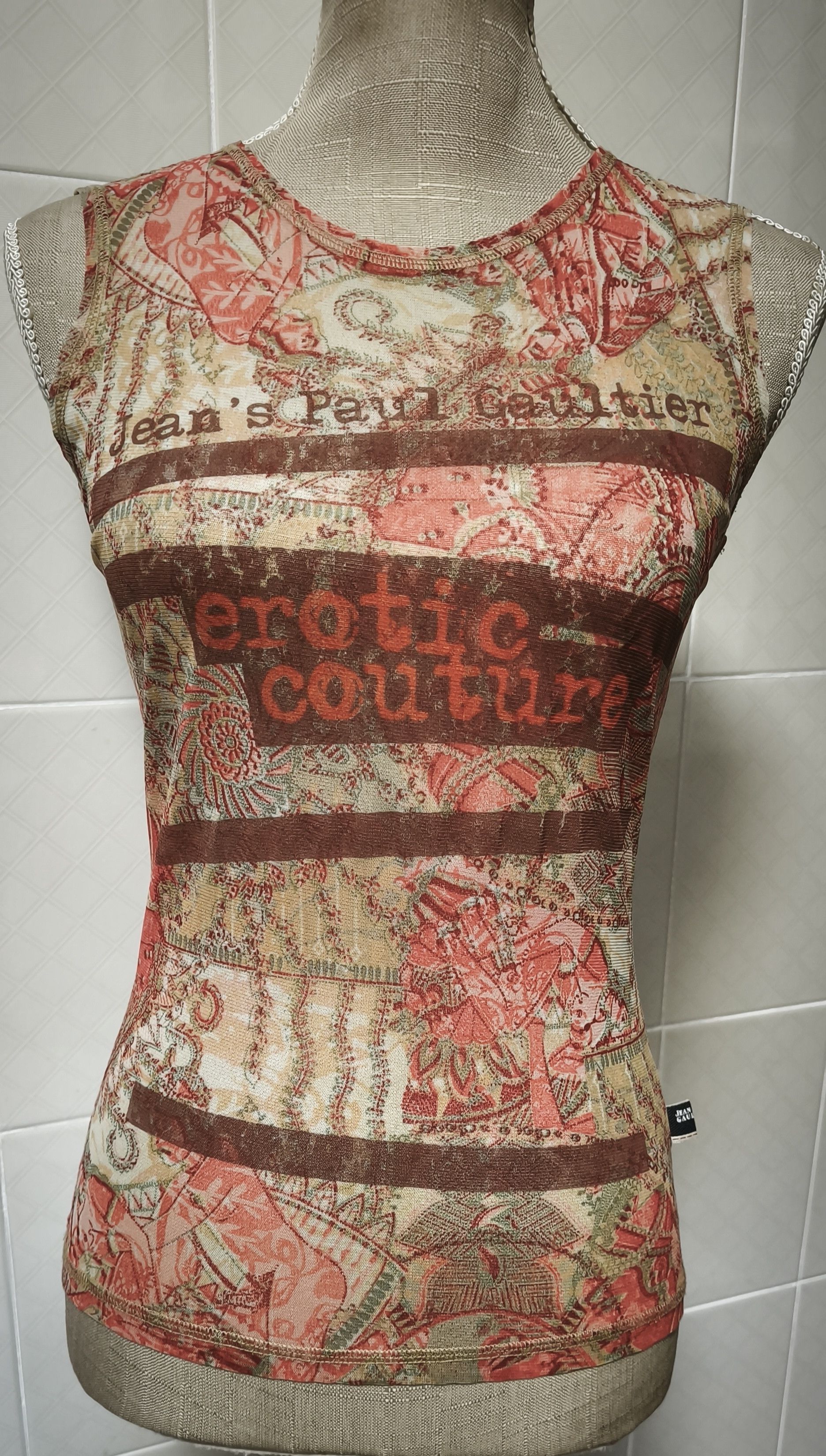 Jean Paul Gaultier 2000's - Kamasutra print tank top Size S / US 4 / IT 40 - 1 Thumbnail