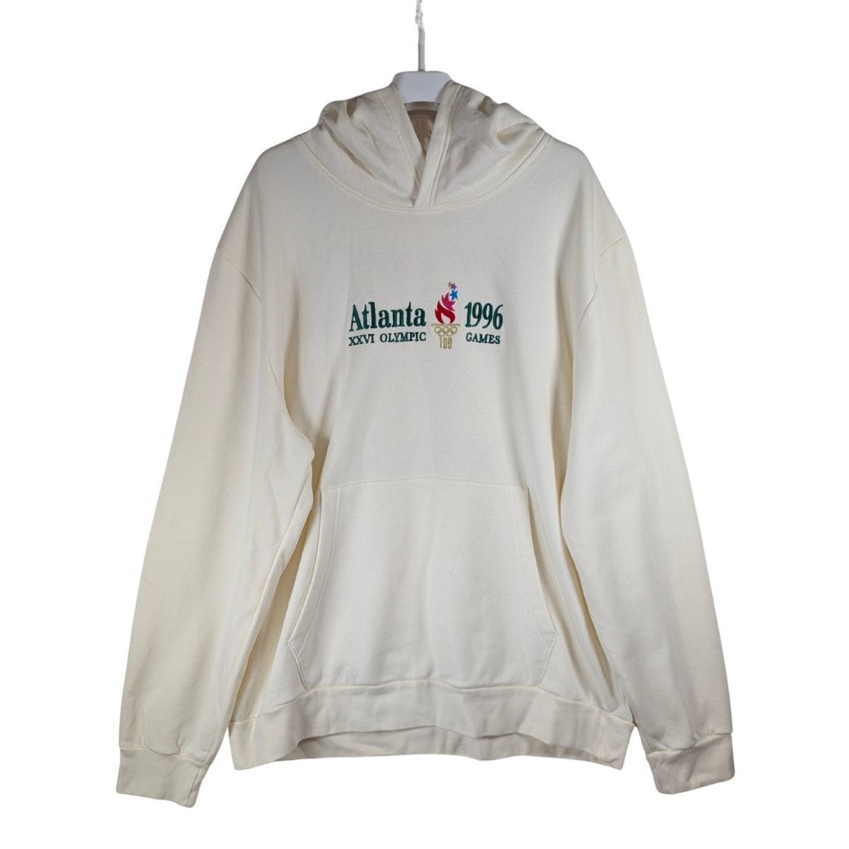 Unknown London Tillys Olympics Atlanta 1996 Cream Hoodie Sweatshirt Men XL Size US XL / EU 56 / 4 - 2 Thumbnail