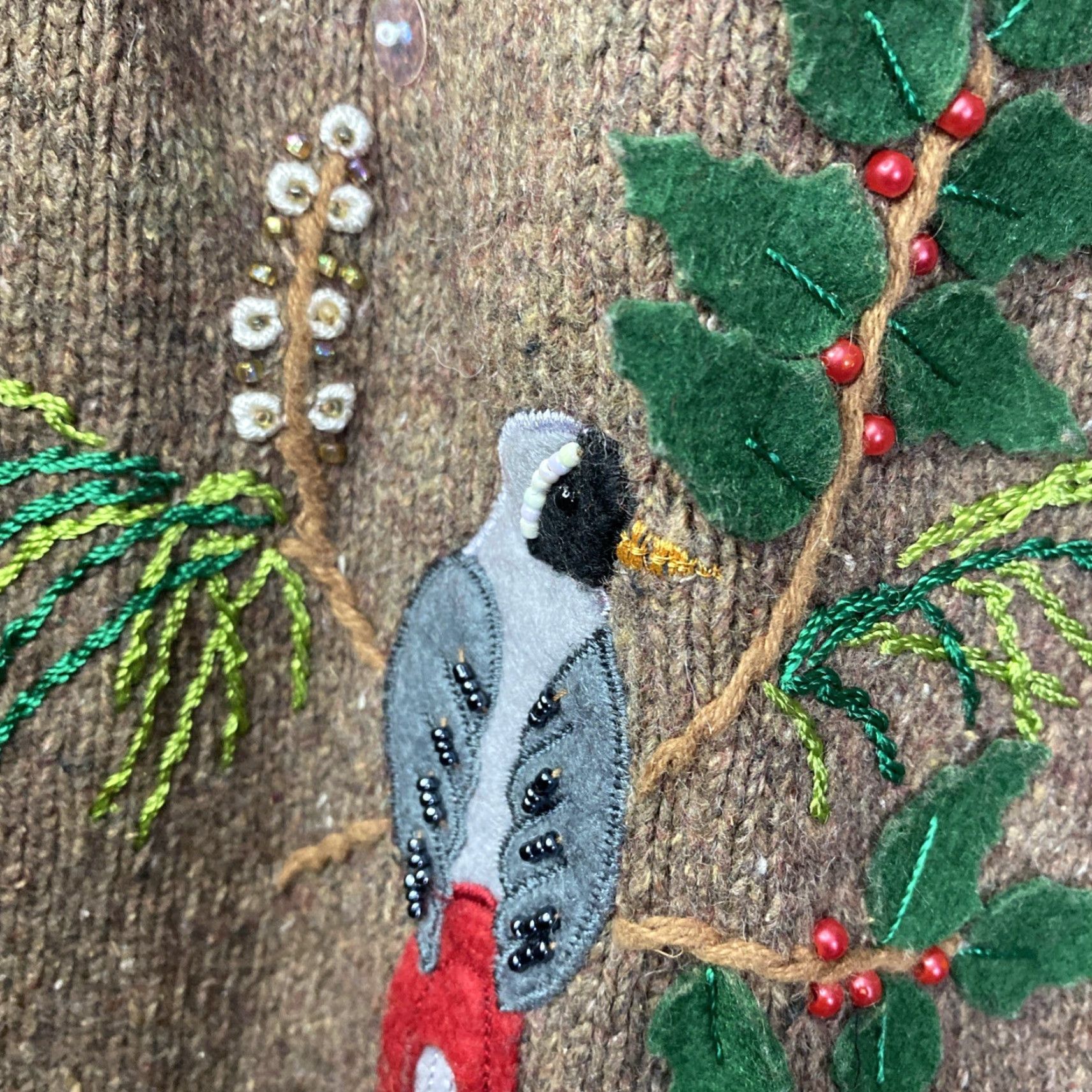 Vintage VINTAGE Mercer Street Studio Cardigan Sweater Womens M Brown Wool Bird Winter 3D23X25 Mens? Girls? No gender specified. Size M / US 6-8 / IT 42-44 - 7 Thumbnail