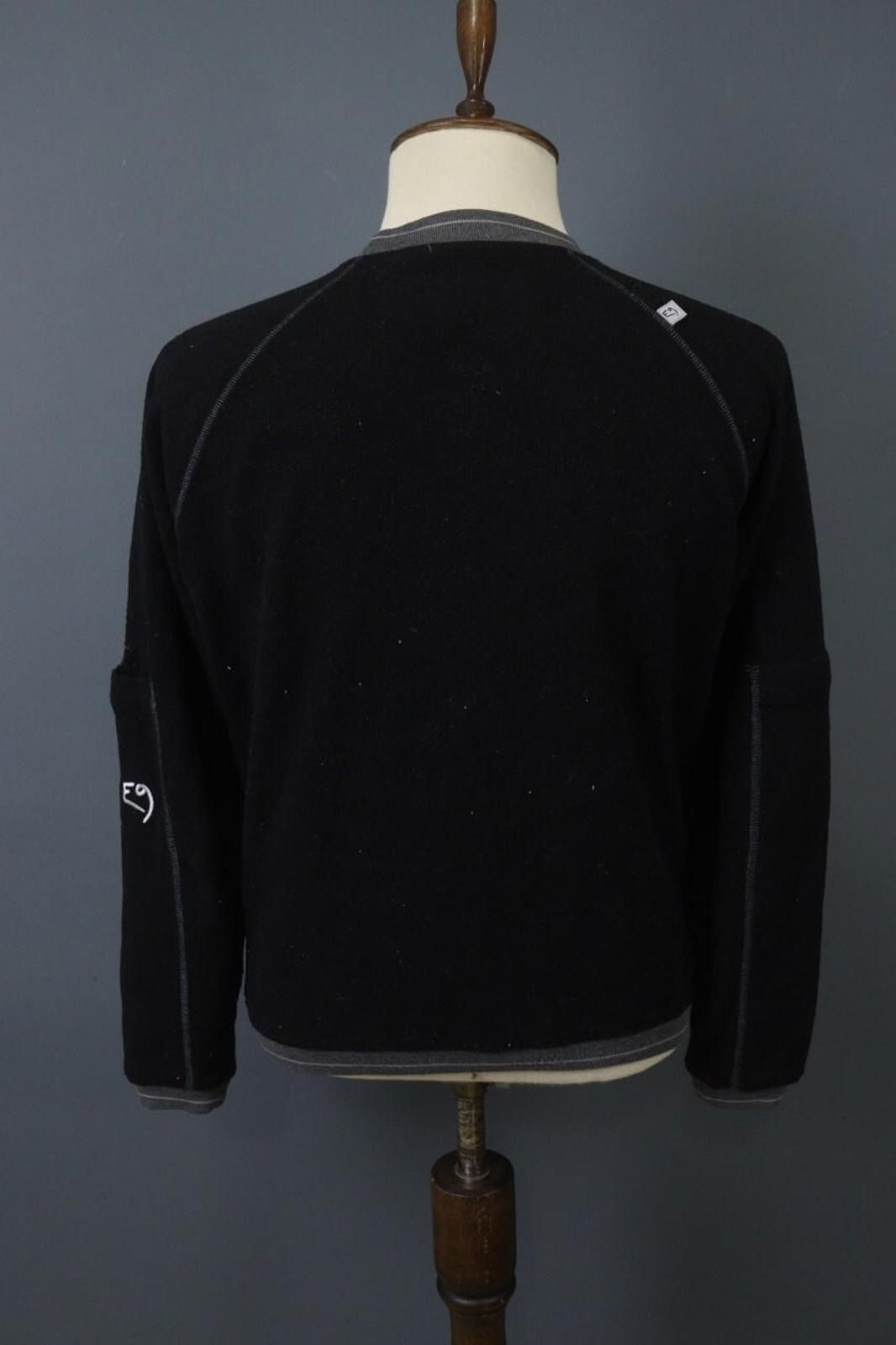 Designer E9 Planet Black Wool Tight Knit Crew Neck Sweater Size M Size US M / EU 48-50 / 2 - 8 Thumbnail