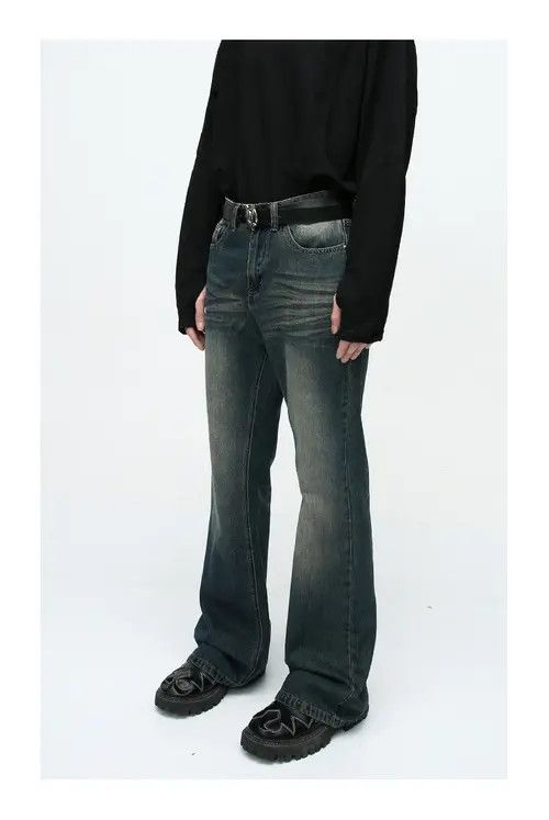 Other Vintage straight washed distressed flared jeans Size US 32 / EU 48 - 8 Thumbnail