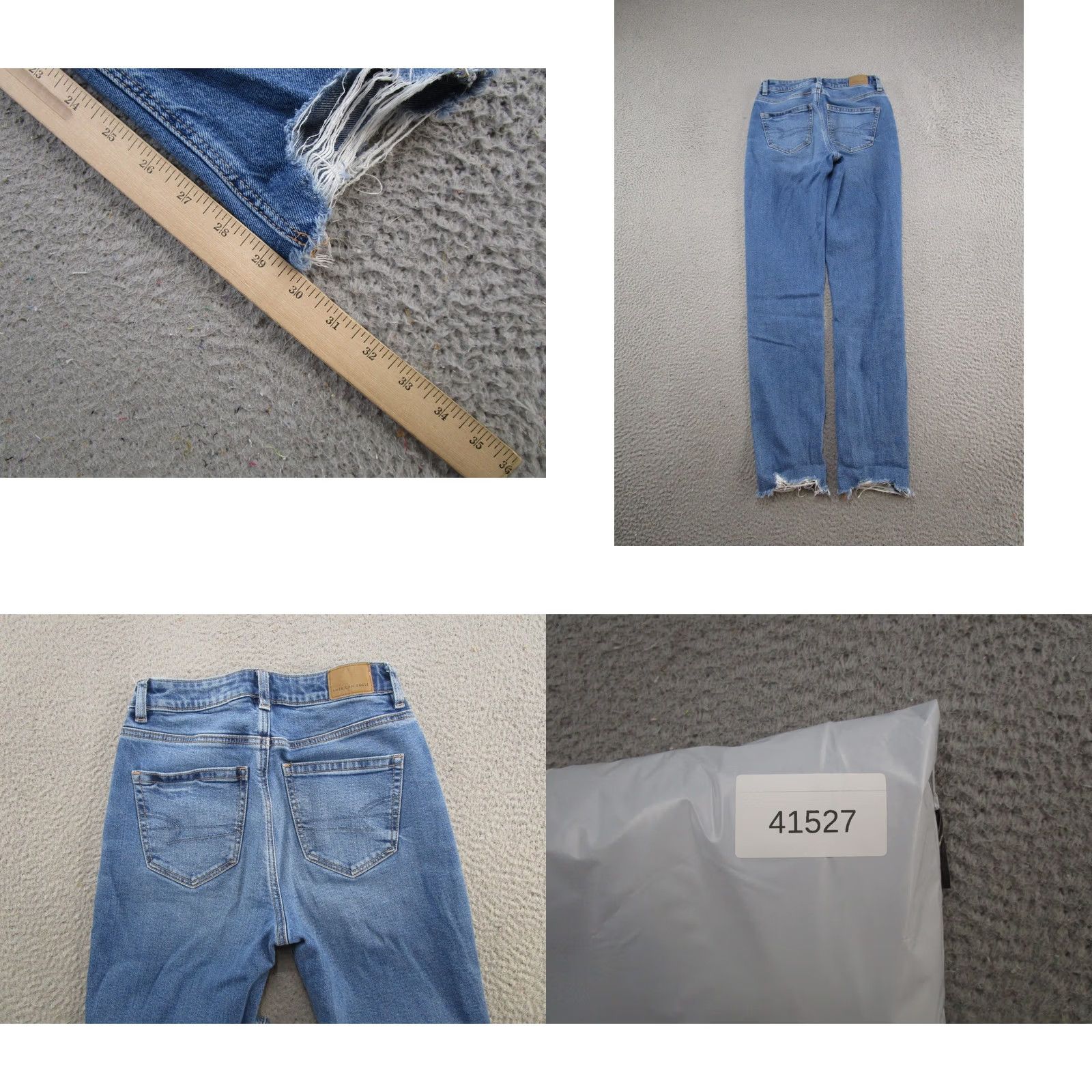 American Eagle Outfitters American Eagle Outfitters Jeans Shown Distressed Stretch Mom Regular 0 Long Blue Denim 5-Pocket Womens Size 25" / US 0 / IT 36 - 9 Thumbnail