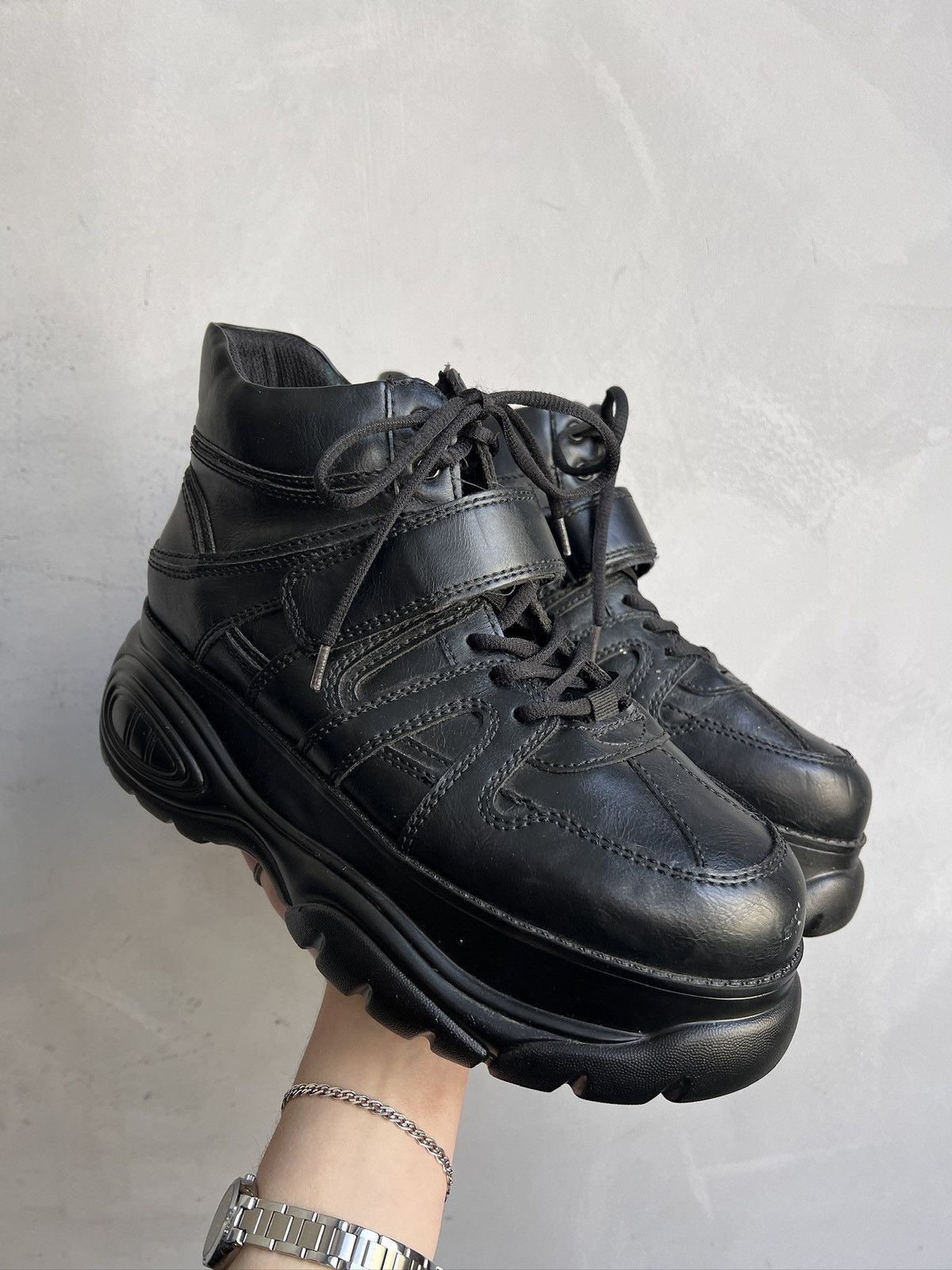 SWEAR London New Rock style Boots High Black Gothic Streetwear Y2K Size US 8 / EU 41 - 2 Thumbnail