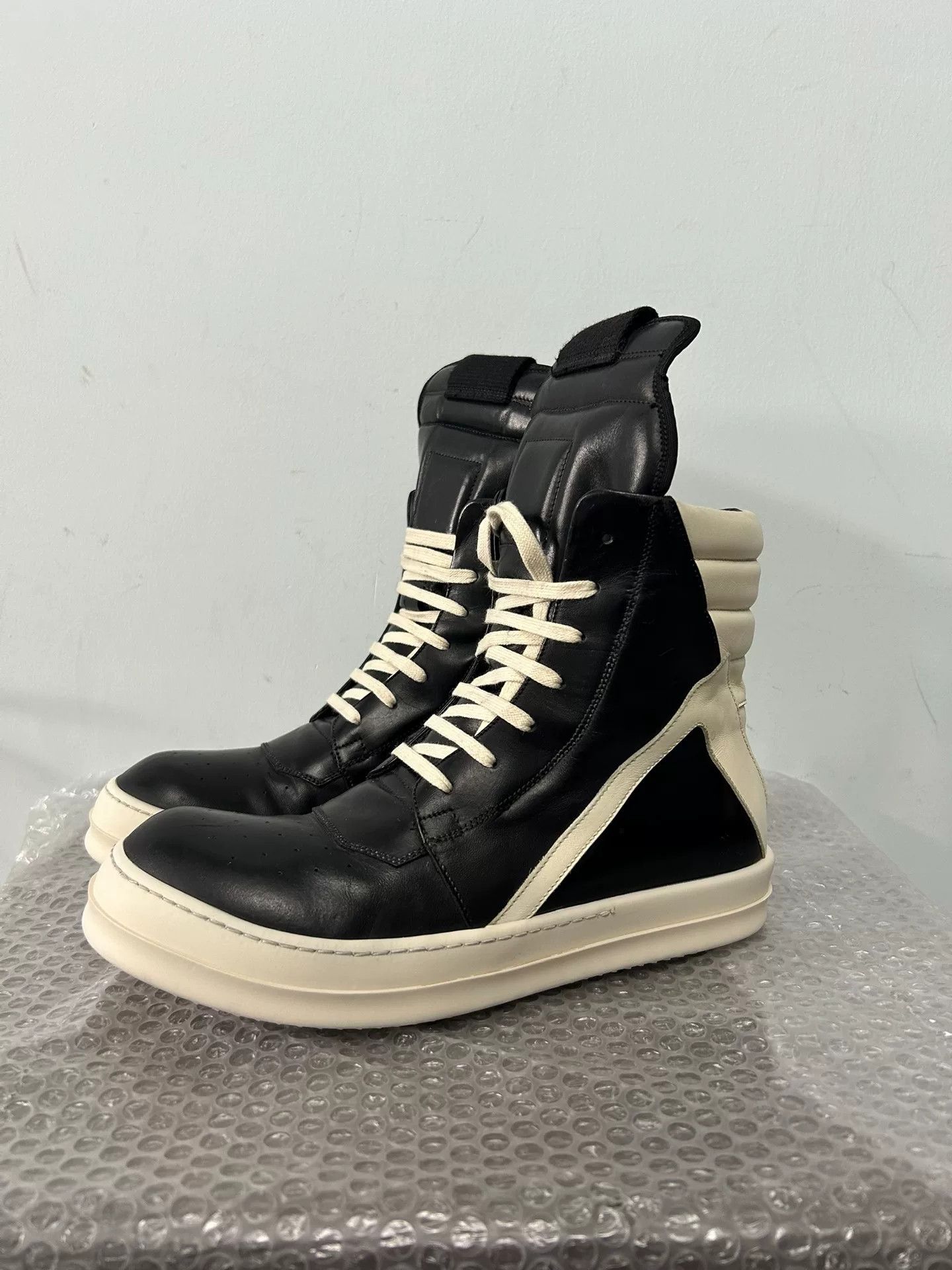 Rick Owens rick owens oversized high-top leather sneakers Size US 8 / EU 41 - 1 Thumbnail