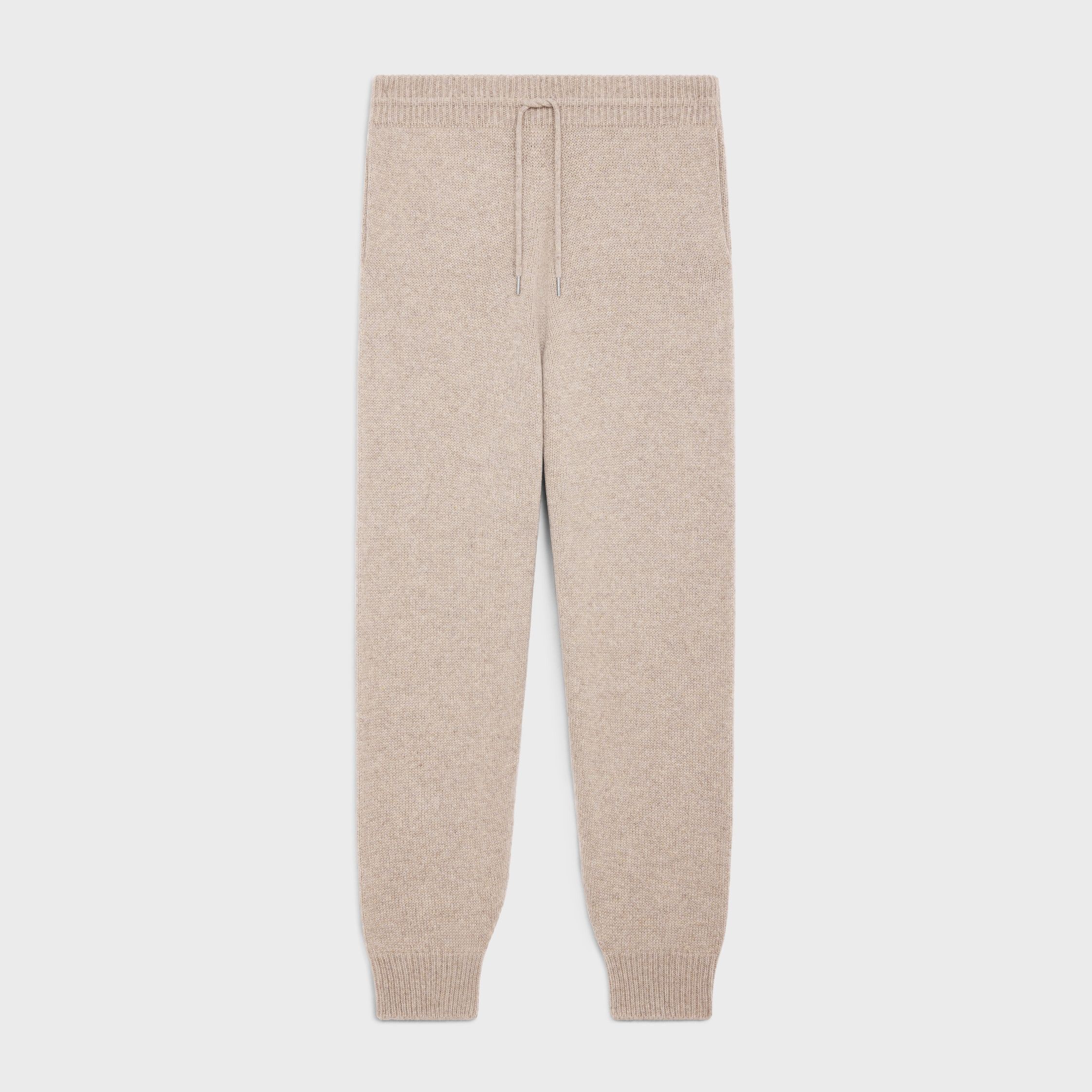 Celine TRIOMPHE TRACK PANTS IN SEAMLESS CASHMERE beige Size US 31 - 1 Thumbnail