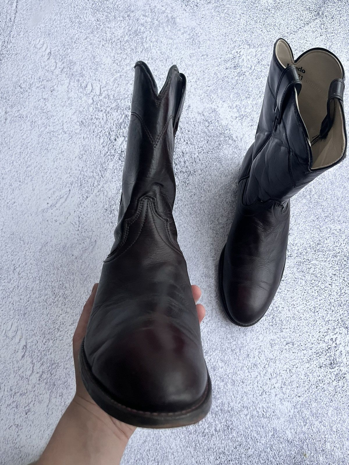 Cowboy Equipment Laredo burgundy mens cowboy leather boots western size 12 Size US 11 / EU 44 - 4 Thumbnail
