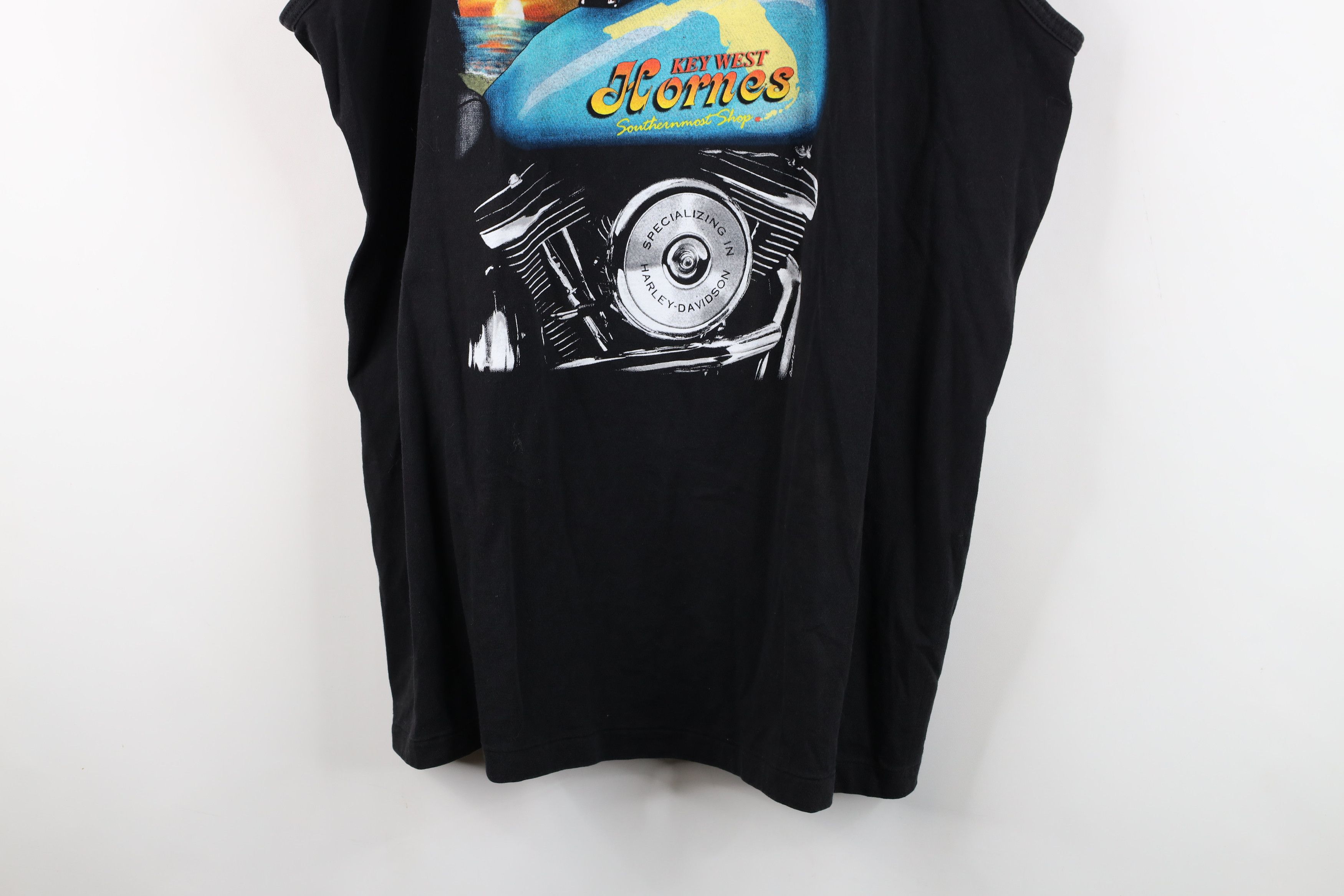 Vintage Vintage 90s Streetwear Motorcycle Shop Tank Top T-Shirt Size US XXL / EU 58 / 5 - 3 Thumbnail