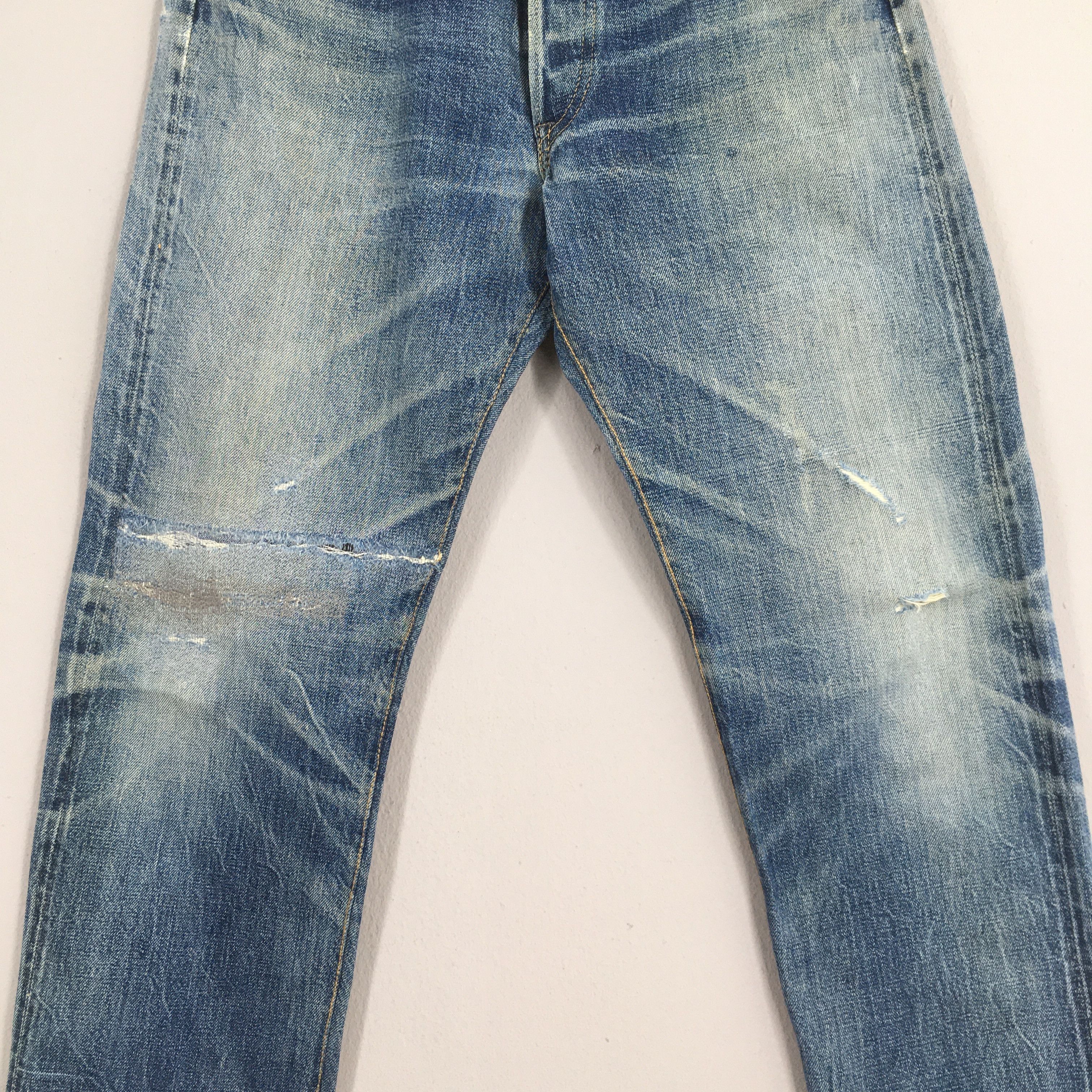 Eternal Size 28x29 Vintage 90s Sewing Chop Crafted Japan Jeans S97 Size US 28 / EU 44 - 3 Thumbnail