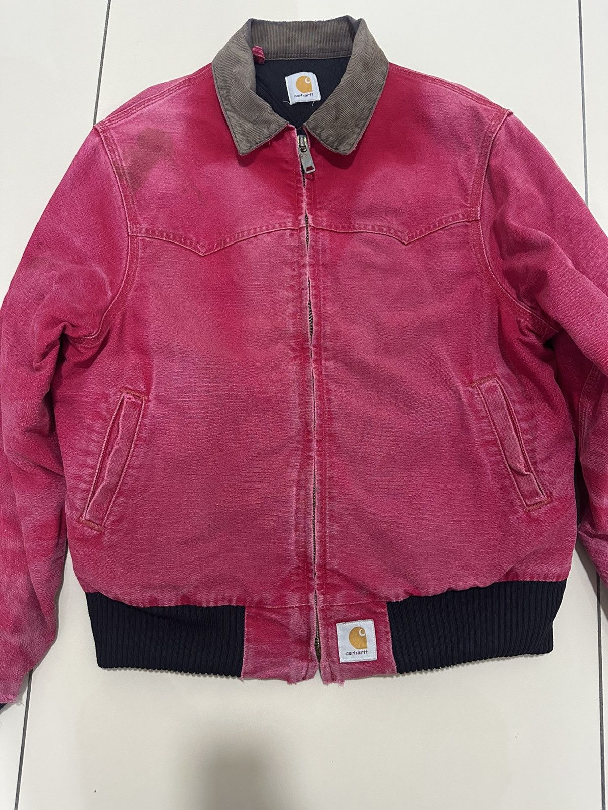 ジャケット・アウター Detroit Jacket / Corduroy-Collar Cotton Rare Carhartt Detroit Jacket Corduroy Collar Zipper workwear