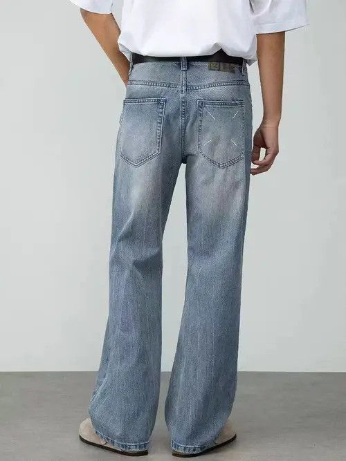 VIBE Light wash micro-flare vintage loose jeans Size US 30 / EU 46 - 1 Preview