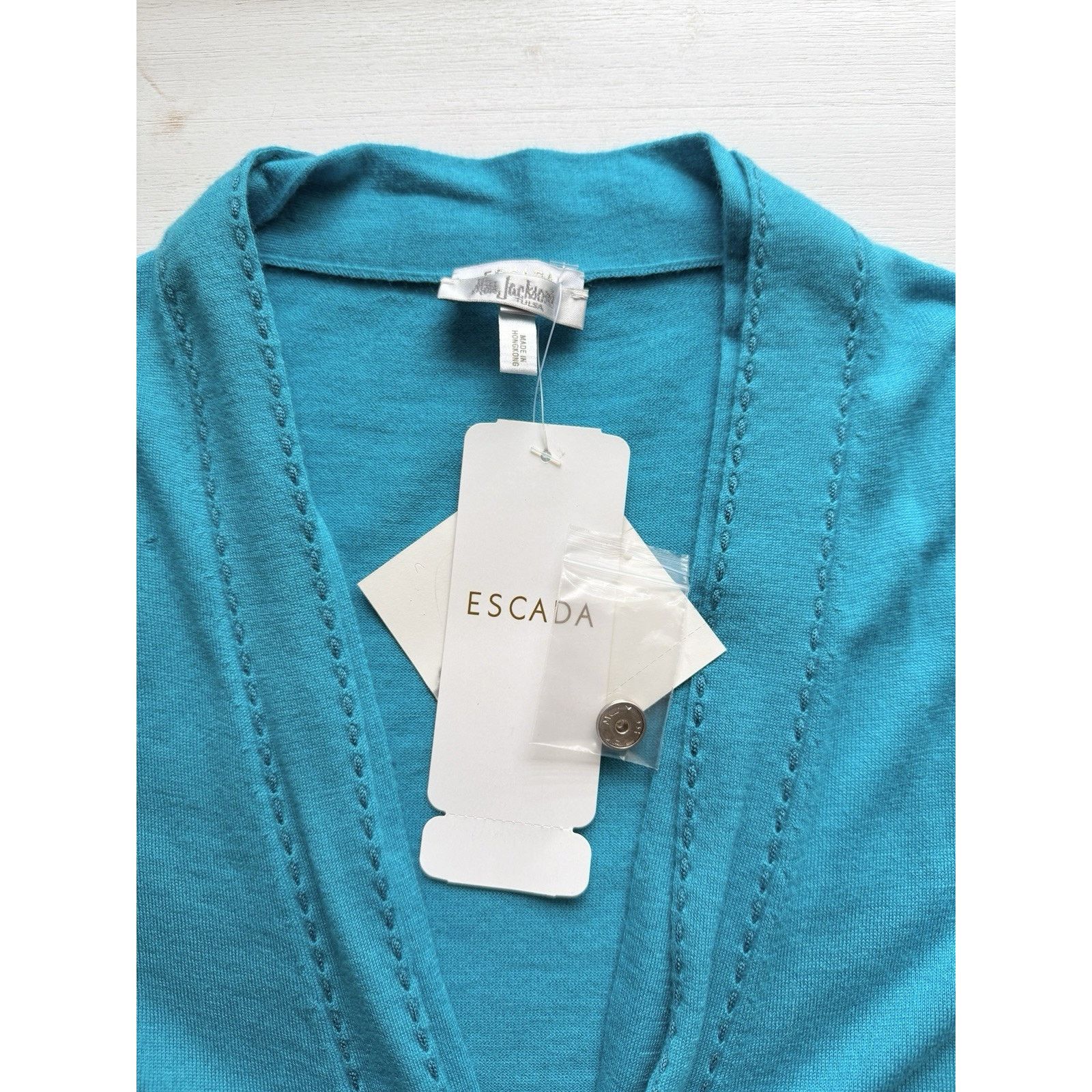 Escada Sport Escada Sport 100% Cashmere Sz XL Ombré Aqua Cardigan Set NWT Size XL / US 12-14 / IT 48-50 - 3 Thumbnail