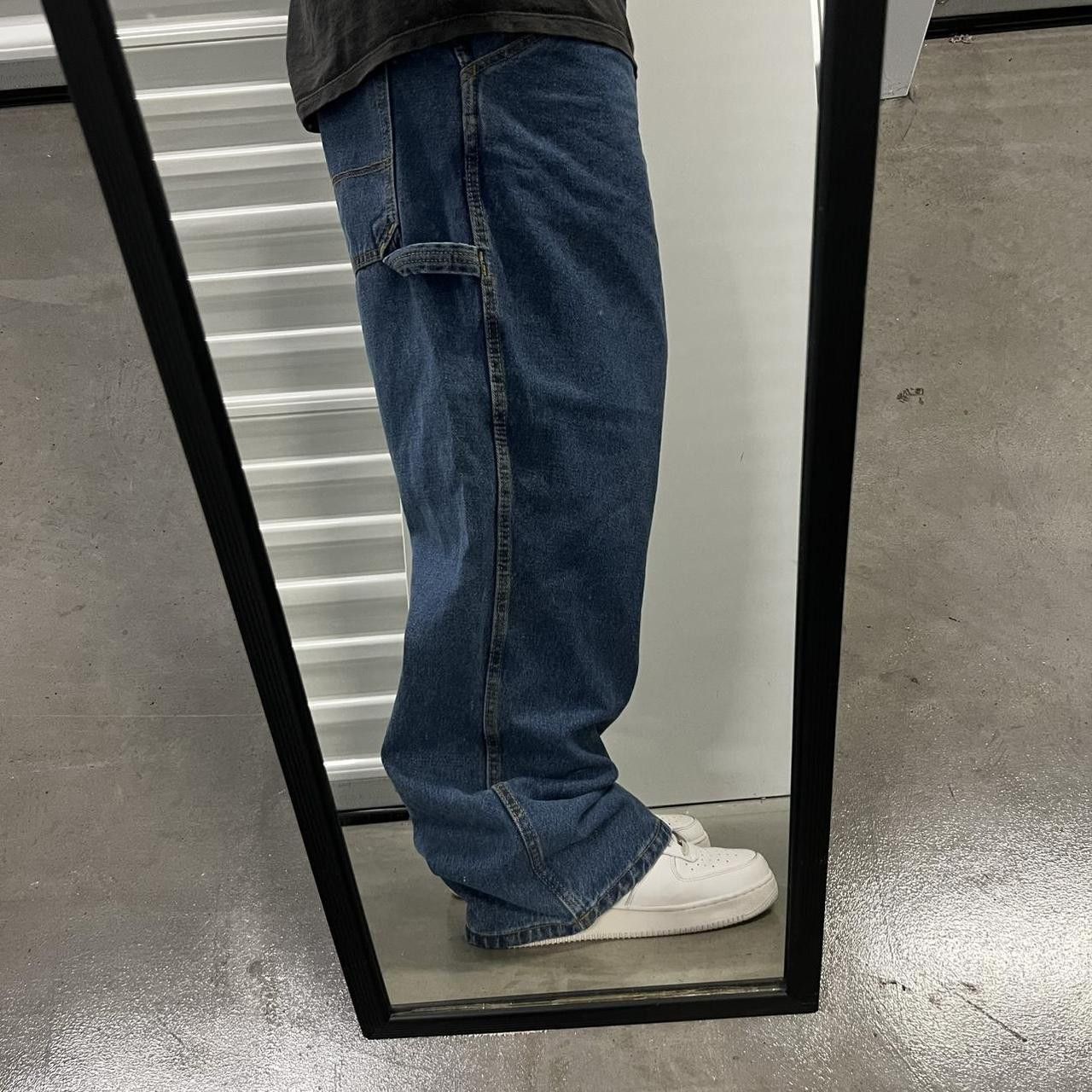 Japanese Brand × Vintage Vintage Y2K Super Baggy Wide Leg Dark wash Denim Jeans! Size US 40 / EU 56 - 2 Thumbnail