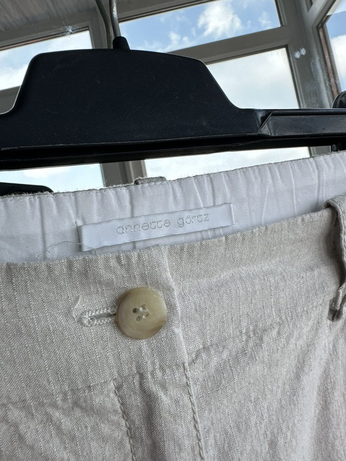 Annette Gortz Annette Görtz Beige Linen Blend Trousers Size 34 Minimalist Size 25" / US 0 / IT 36 - 5 Thumbnail