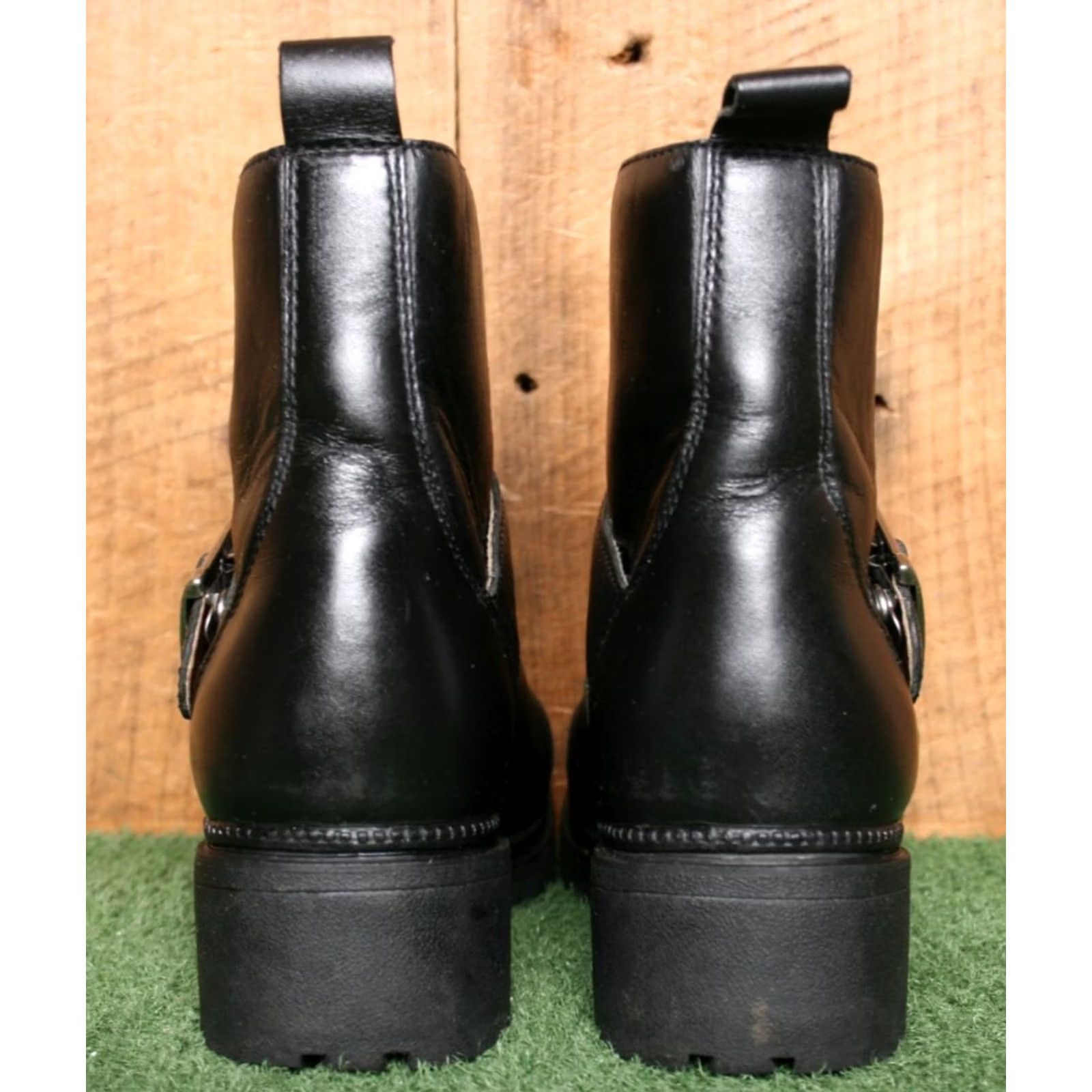 Harley Davidson Harley-Davidson Charisma Boots Biker Leather Ankle Zip Front Metal Logo Plate Sz. 6 Womens Black Size US 4 / IT 34 - 6 Thumbnail