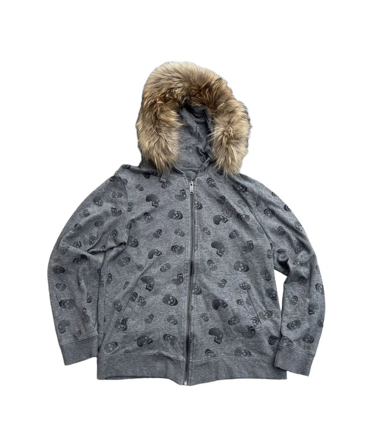 Japanese Brand Gothic Furr Skull Full Print Hoodie LGB Size US S / EU 44-46 / 1 - 1 Thumbnail