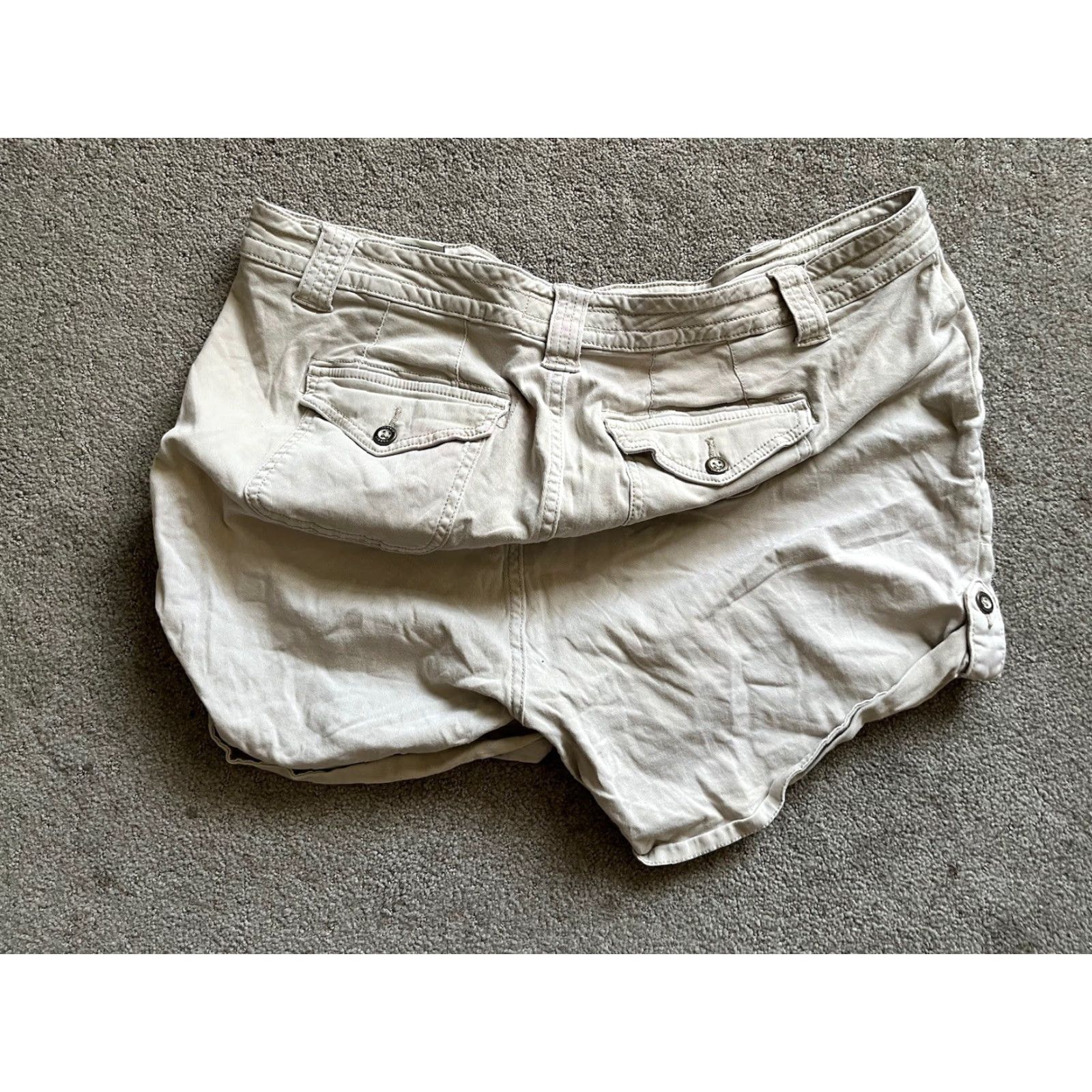 Torrid TORRID Plus Size 18 Beige Cotton Cuffed Military Shorts for Women Size 40" / US 18 - 2 Thumbnail