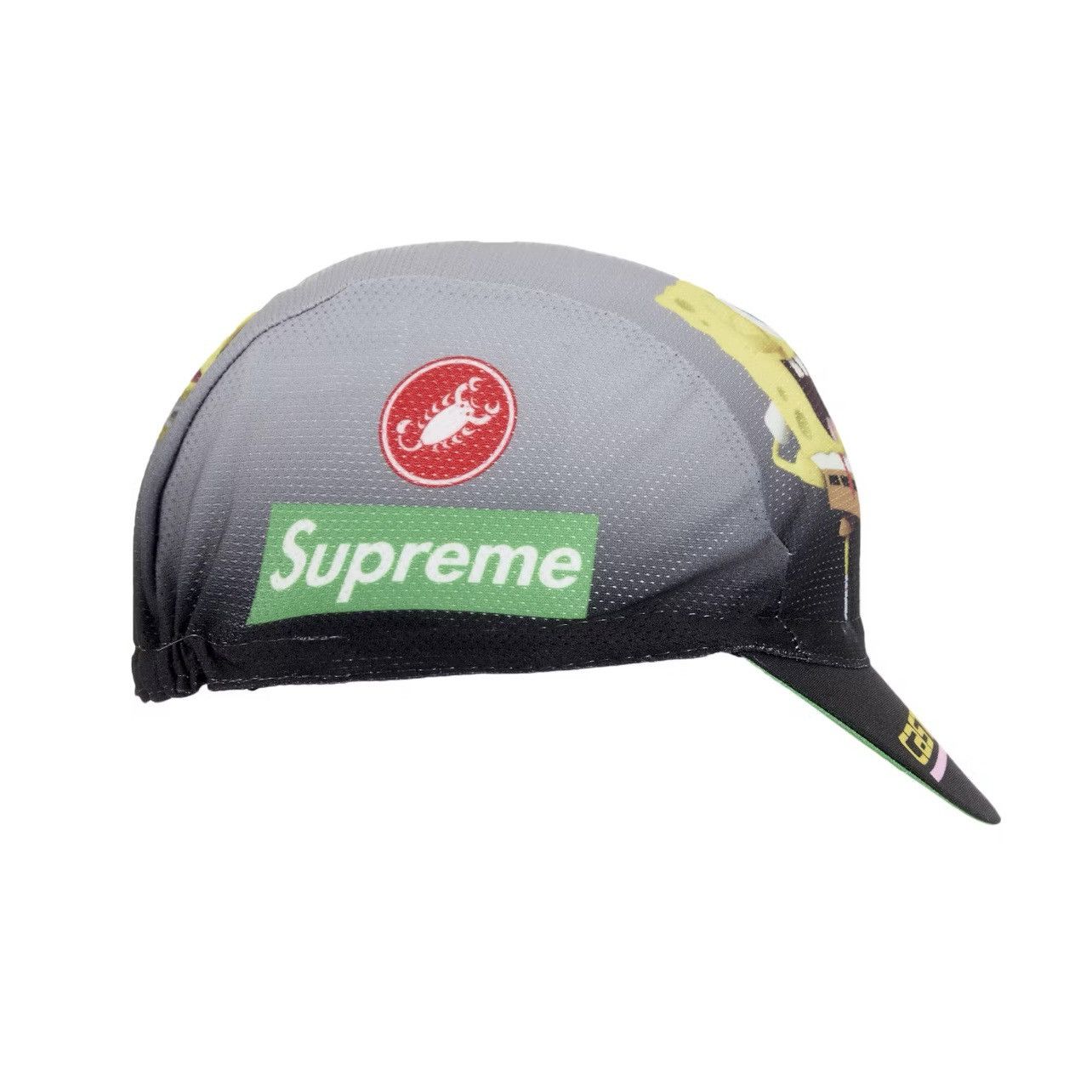 Supreme Supreme Spongebob Squarepants Castelli Cycling Cap Black Hat Size ONE SIZE - 3 Thumbnail