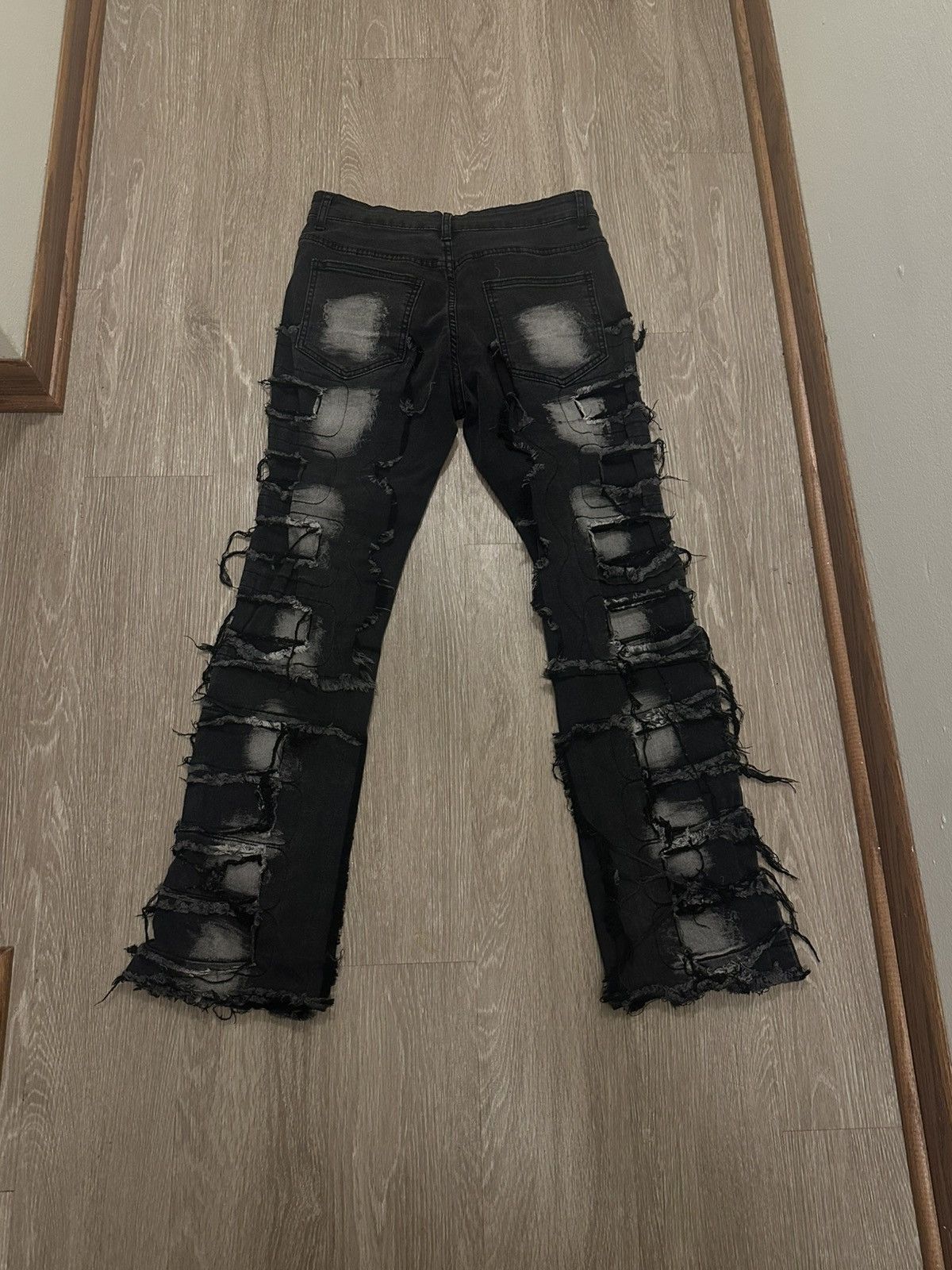 Other Black Distressed Stacked Biker Jeans – Size S Size US 30 / EU 46 - 2 Thumbnail