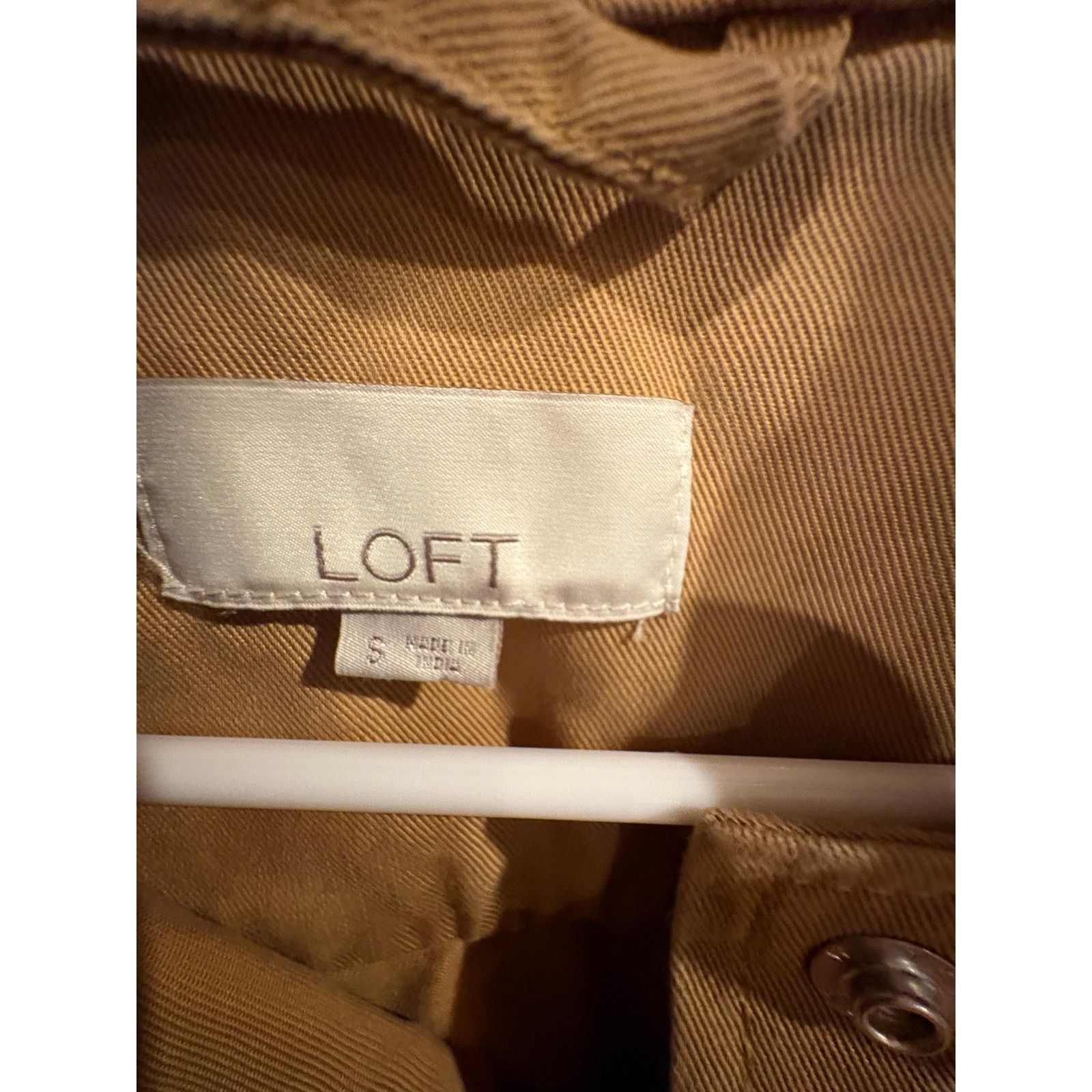 Loft LOFT Women’s Small Brown Utility Button Front Shirt Jacket Size S / US 4 / IT 40 - 3 Thumbnail
