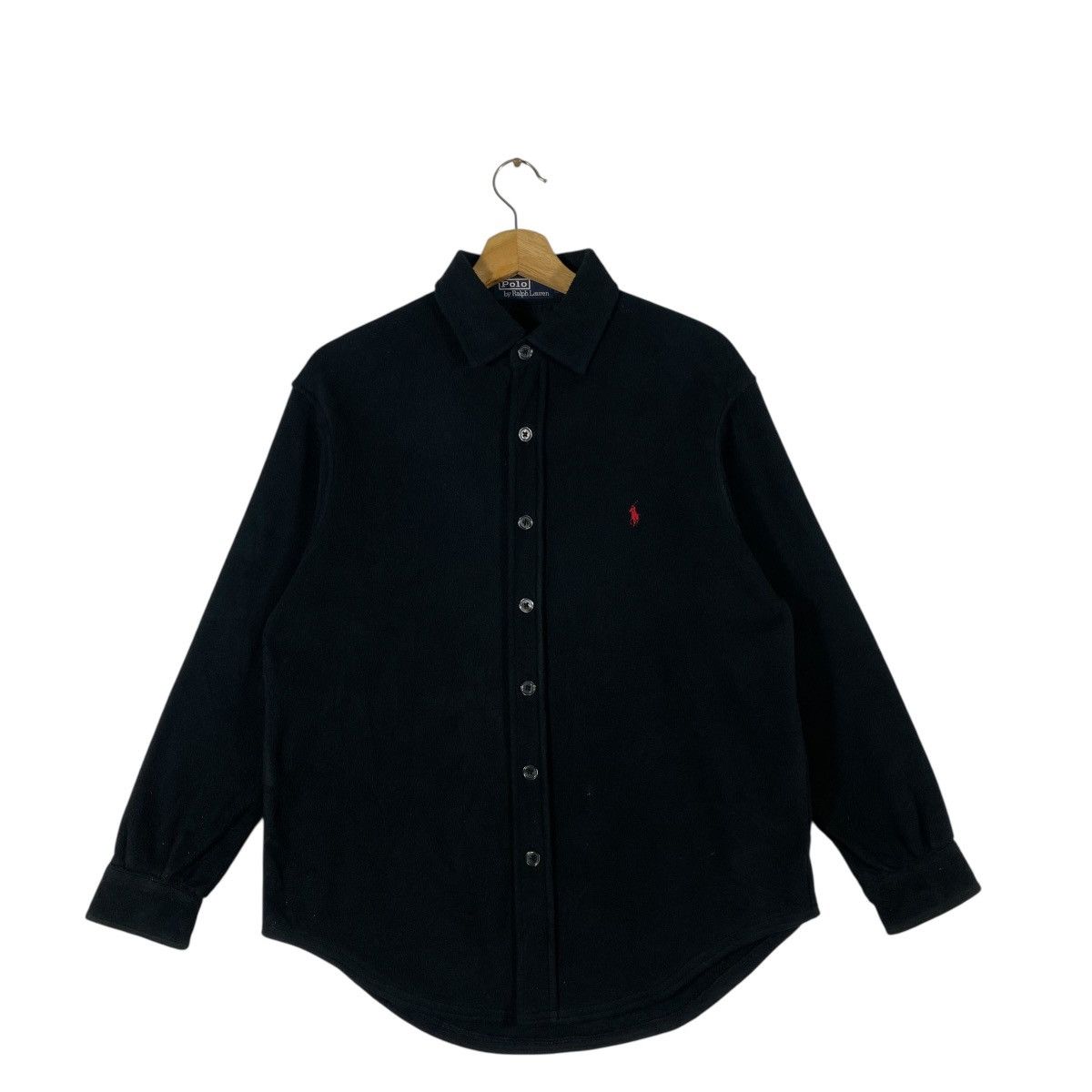 Polo Ralph Lauren Vintage Polo Ralph Lauren Fleece Shirt M Size Black Colour Size US M / EU 48-50 / 2 - 1 Thumbnail