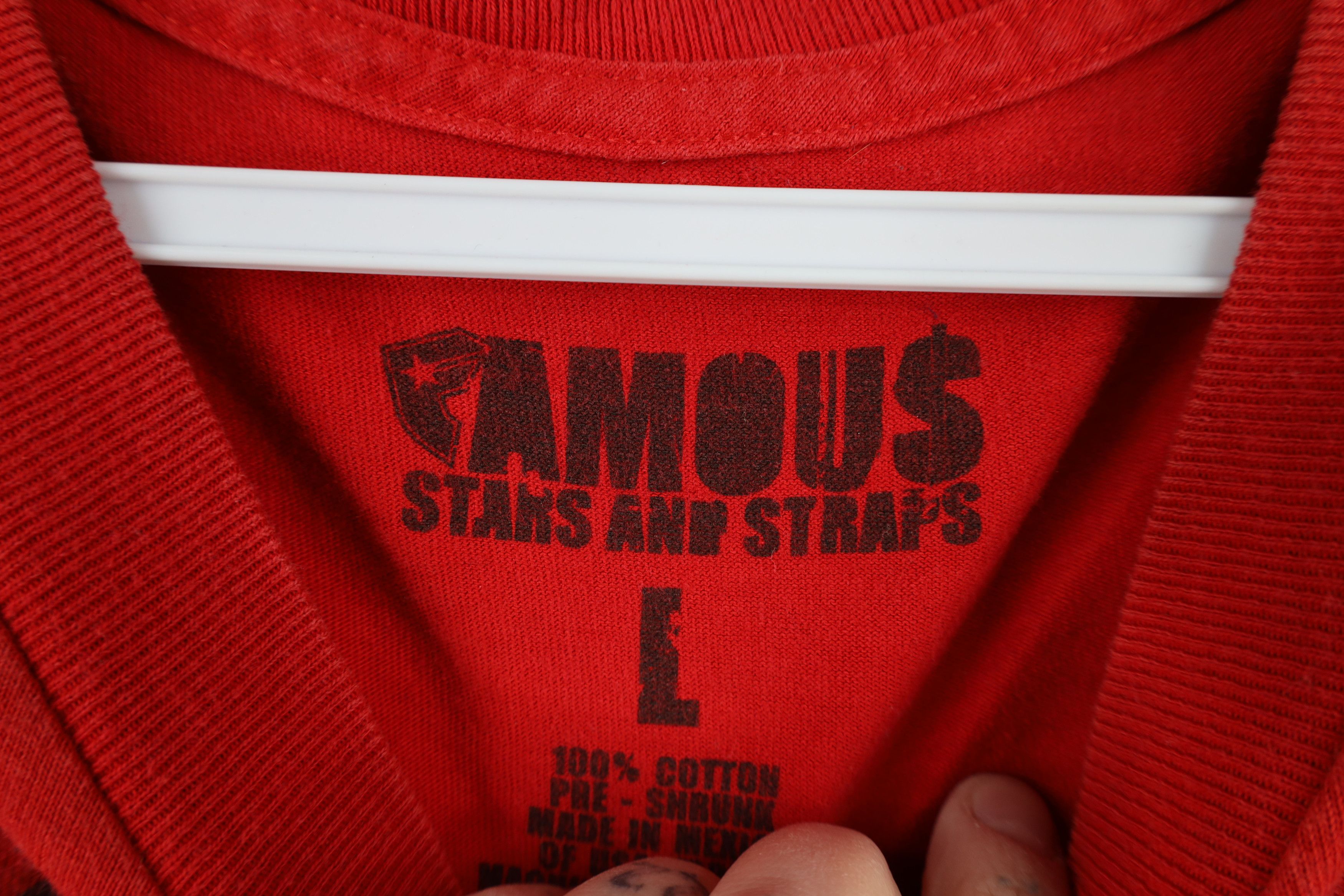 Famous Stars And Straps × Vintage Vintage 90s Y2K Famous Stars and Straps Spell T-Shirt Red Size US L / EU 52-54 / 3 - 7 Thumbnail