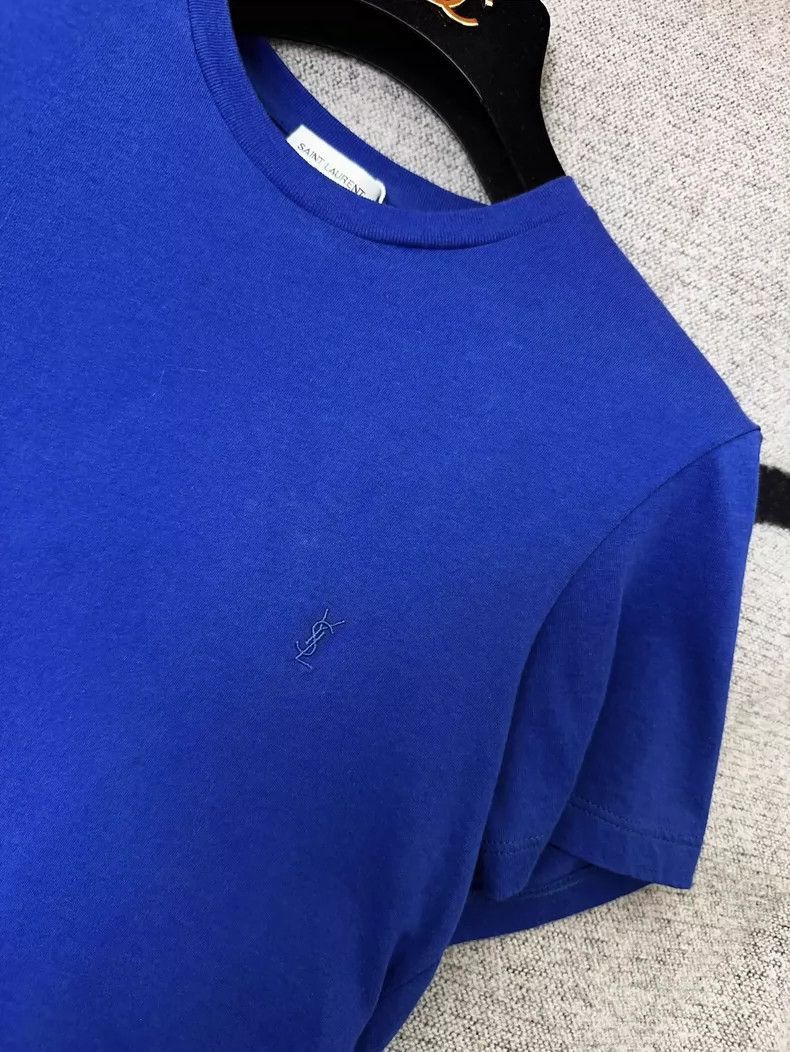 Saint Laurent Paris Saint Laurent Blue Logo T-2507 Size S / US 4 / IT 40 - 3 Thumbnail