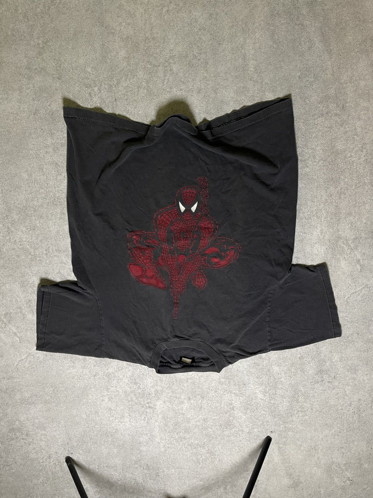 Marvel Comics Vintage 90s SPIDERMAN Tee Velvet Graphic Rare Design Size US M / EU 48-50 / 2 - 2 Thumbnail