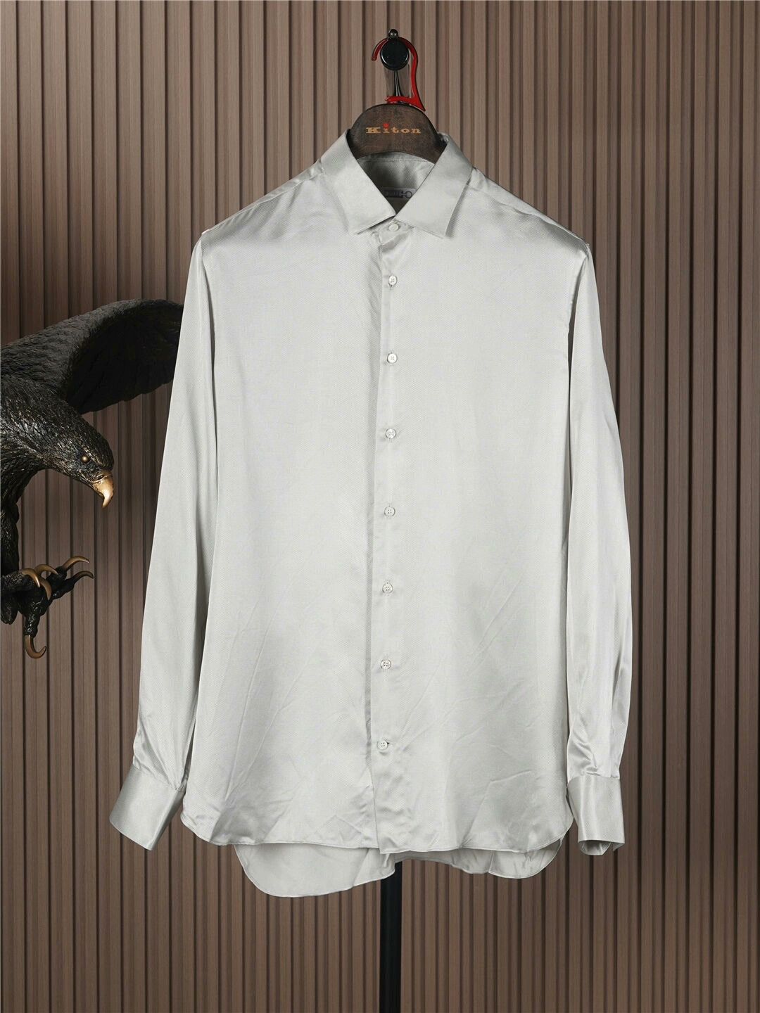 Zilli ZILLI Silk Shirt with Mother-of-Pearl Buttons Size US M / EU 48-50 / 2 - 1 Thumbnail