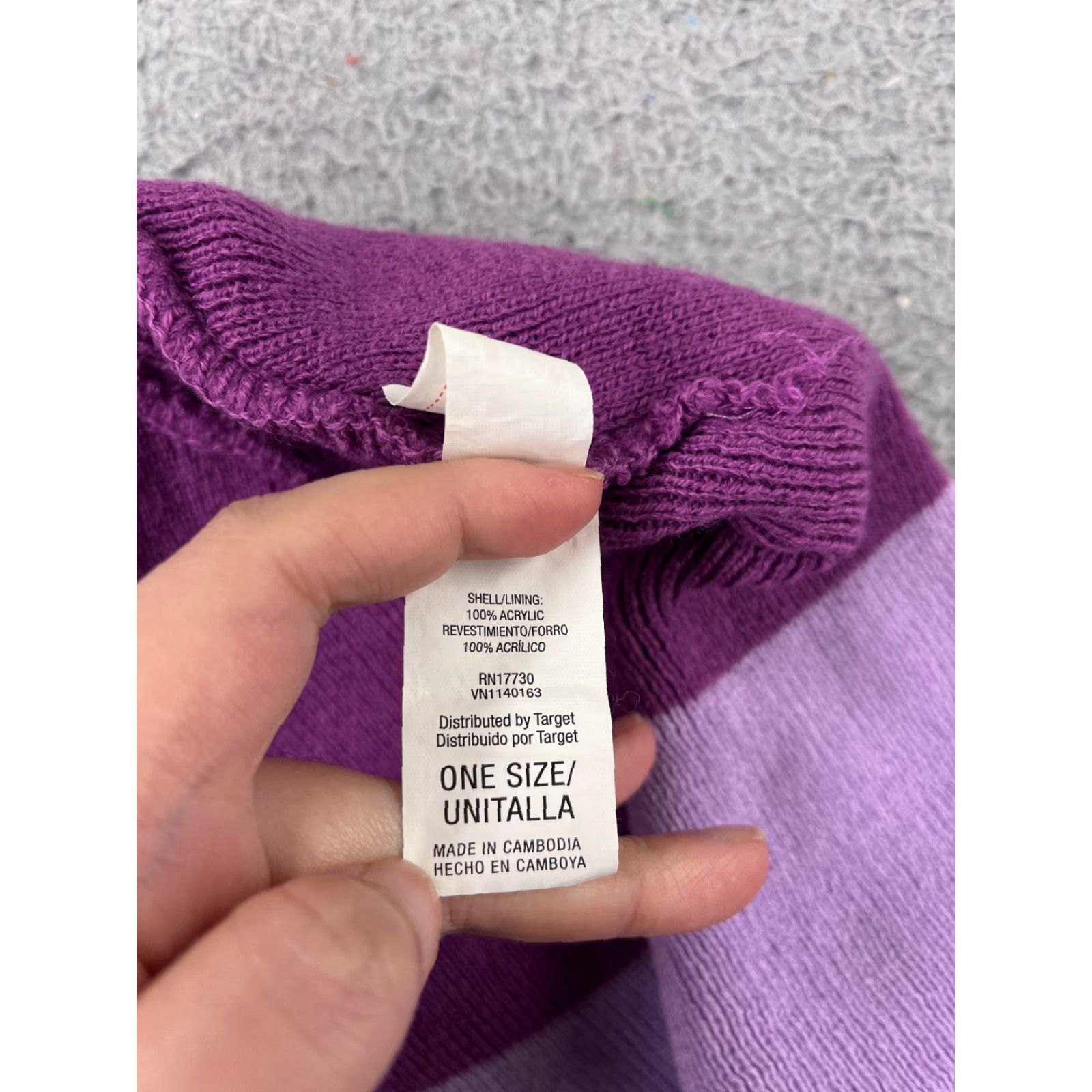 Vintage Target Beanie Toque Womens One Size Purple Knit 100% Acrylic Winter Snow Ski Size ONE SIZE - 5 Thumbnail