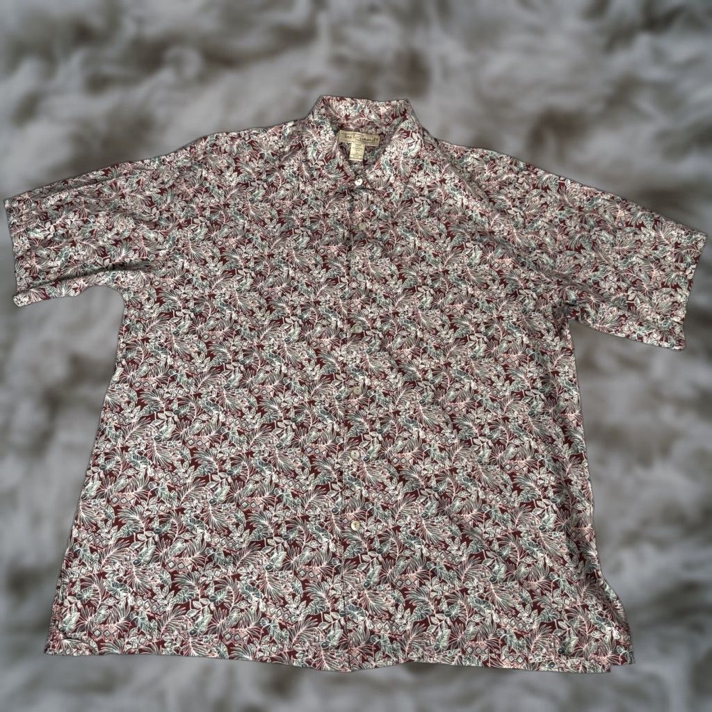 Tori Richard Tori Richard Shirt Mens L Red Honolulu Hawaiian Cotton Lawn Made In USA Size US L / EU 52-54 / 3 - 1 Thumbnail